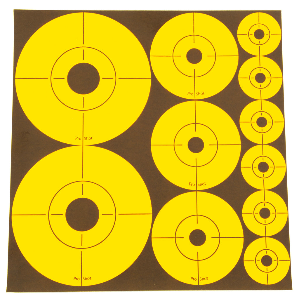 Pro-Shot Products Bullseye Target Assorted Dot Stickers - 3-inch, Pack of 10