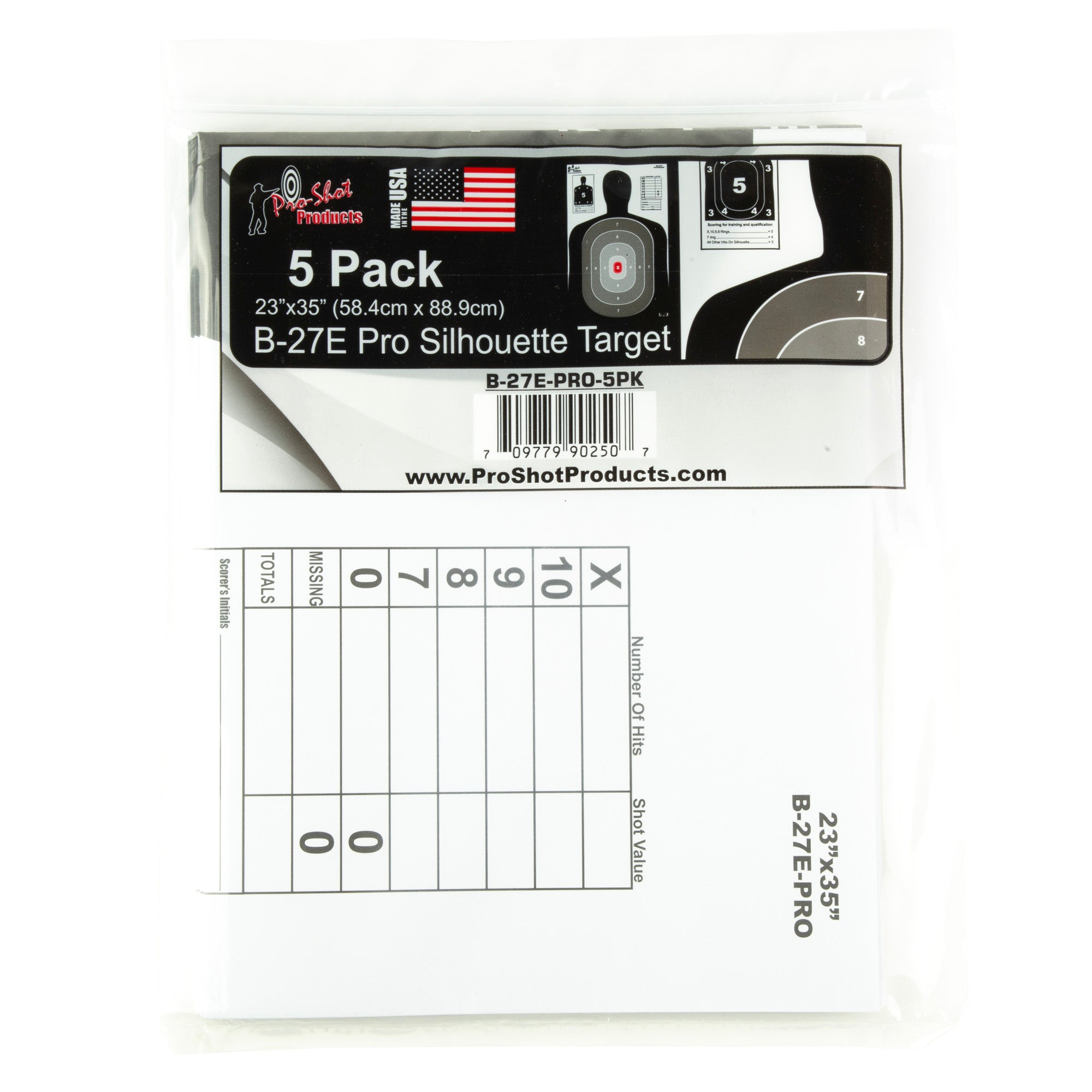 Pro-Shot Products Silhouette Target-Pro 23x35 Inches - Pack of 5