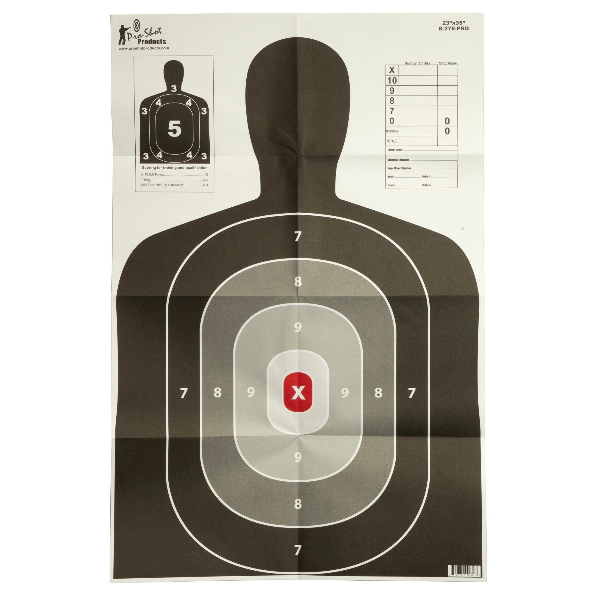 Pro-Shot Products Silhouette Target-Pro 23x35 Inches - Pack of 5