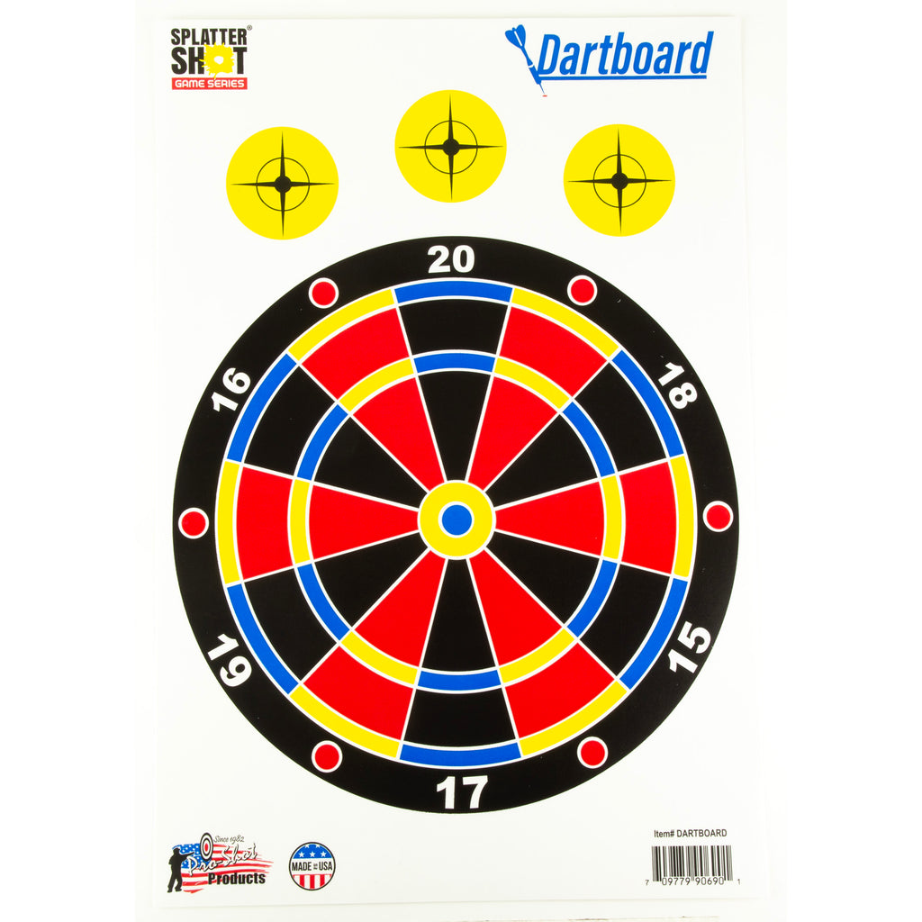 Pro-Shot Products Splatter Shot Darts 12x18 Inches - Pack of 8