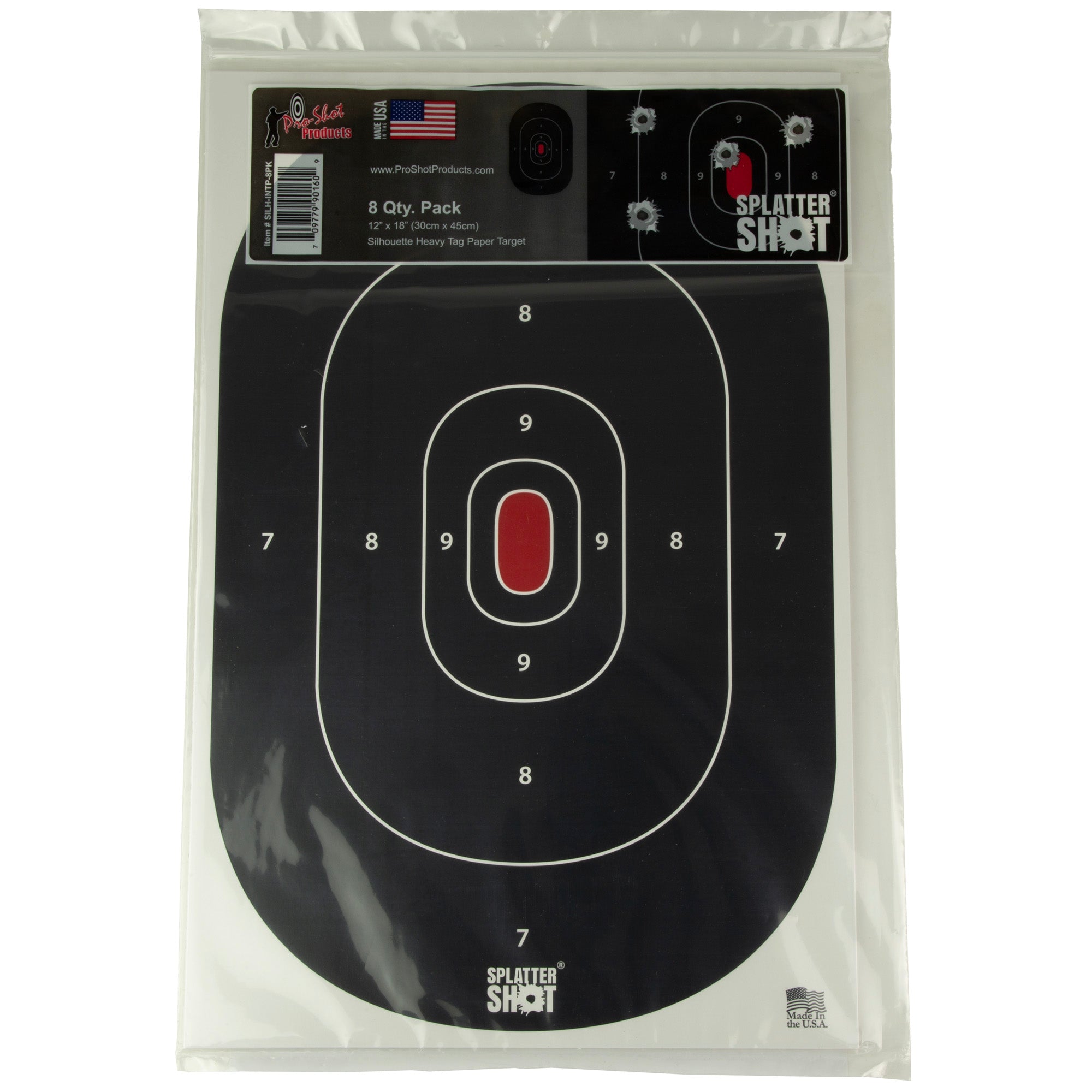 Pro-Shot Products Splatter Shot 12x18 Silver Silhouette Wall Art – Pack of 8