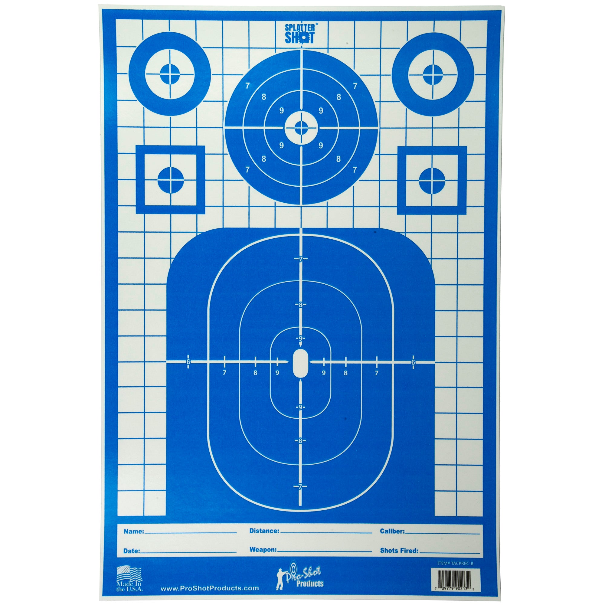 Pro-Shot Products Splatter Shot Target Pack - 8 Blue 12x18 Inch Targets for Shooting Practice