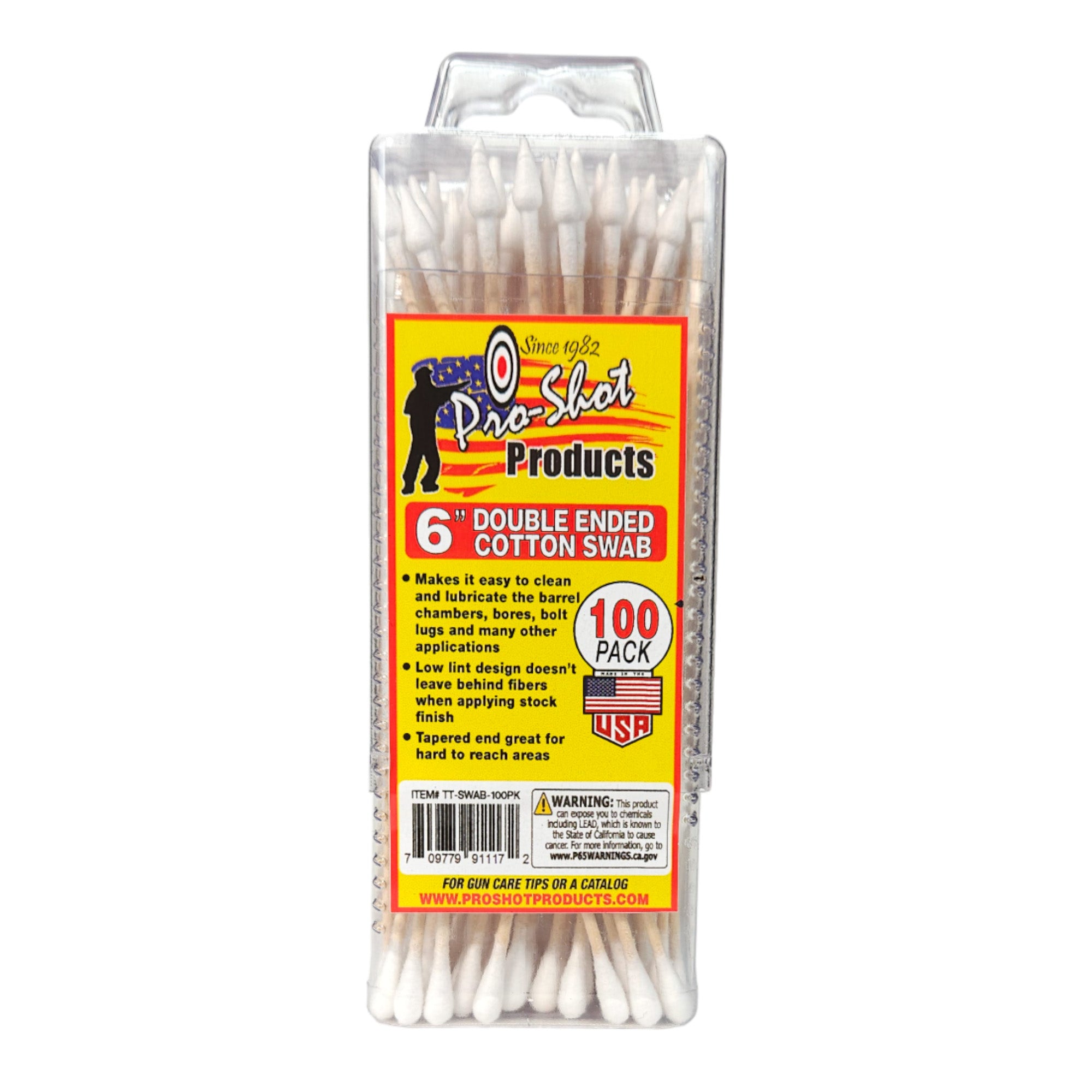 Pro-Shot Products Double-End Cotton Swabs, 100-Pack