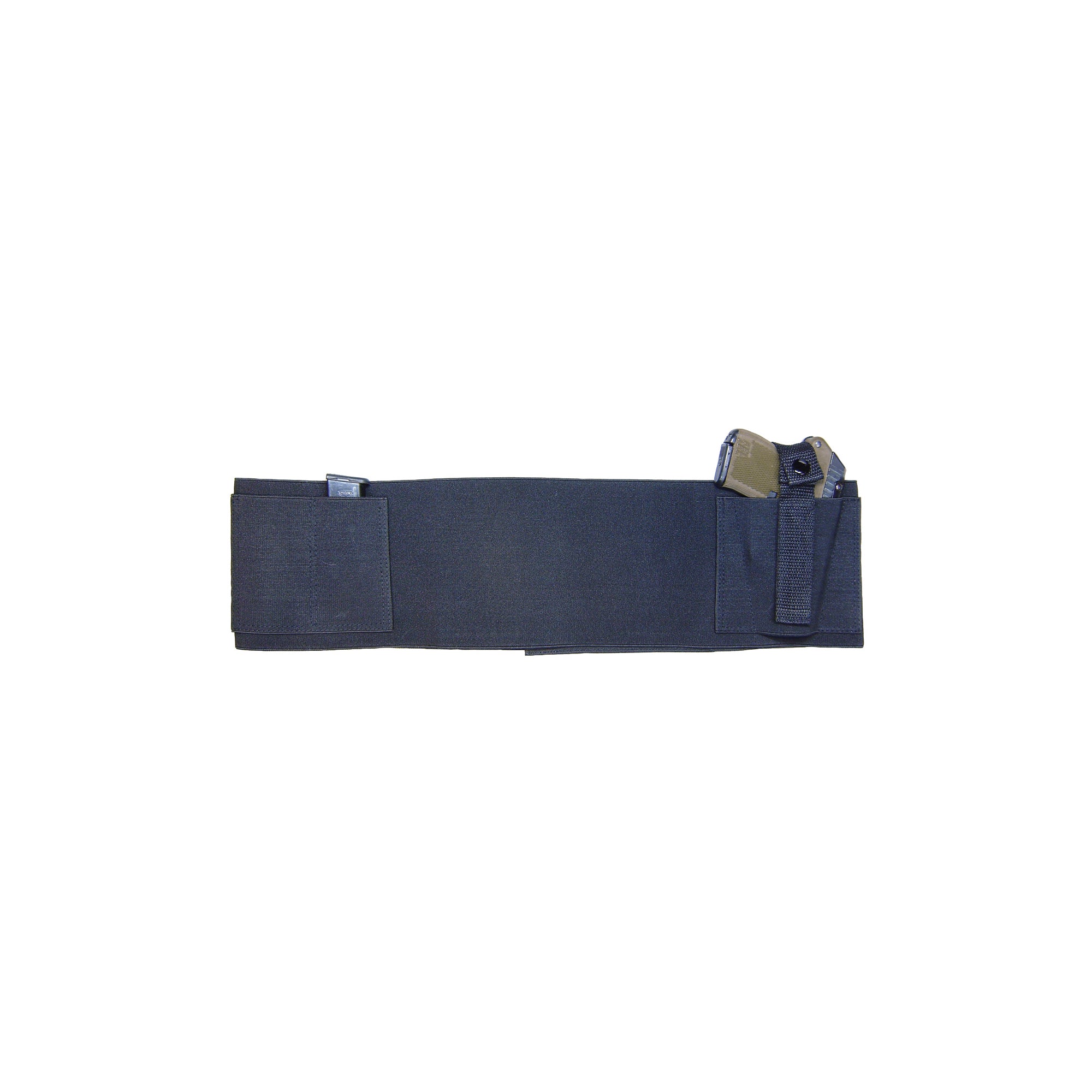PS Products Belly Band Holster with Extra Mag Pockets - Black, Model BELLYBANDM