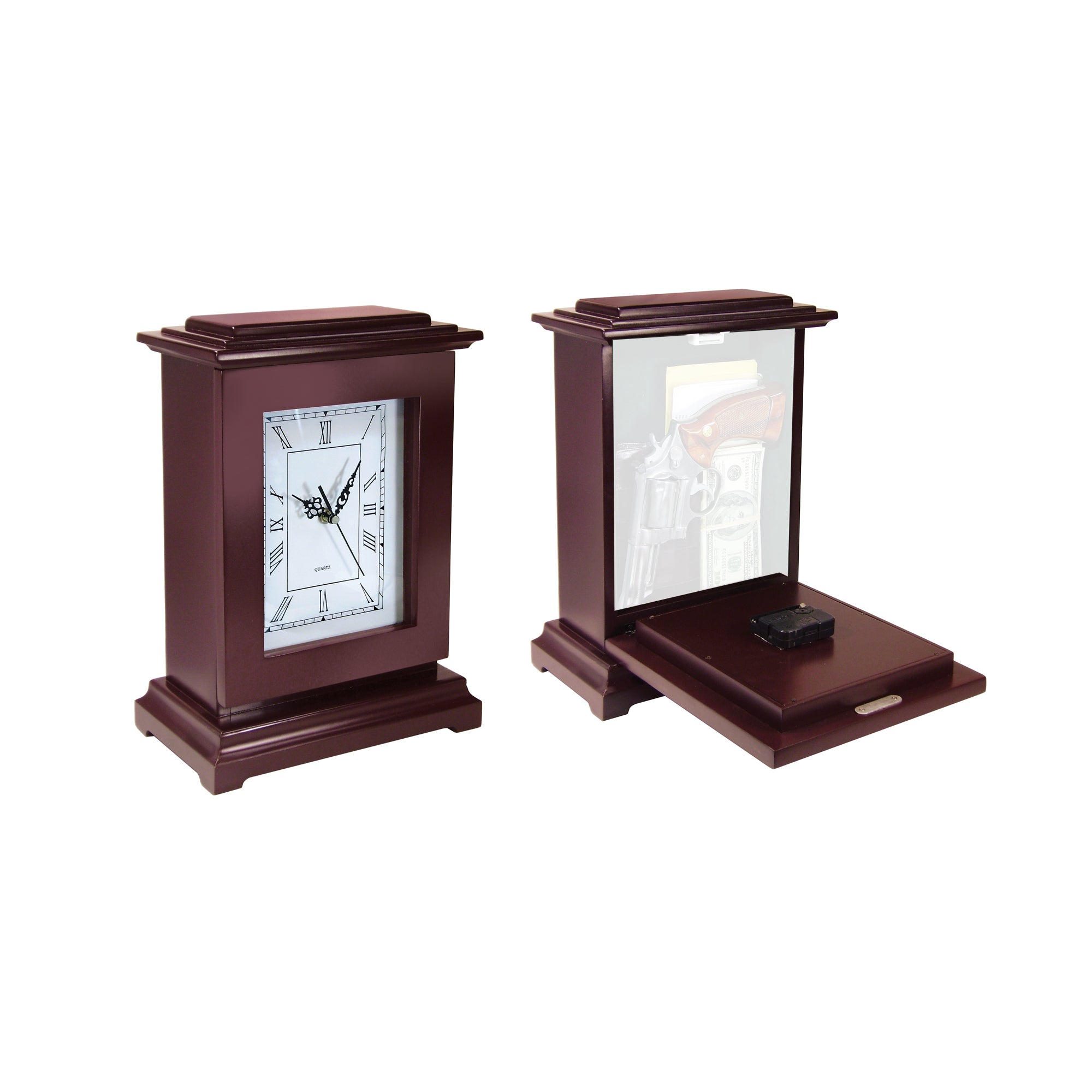 PS Products RGC Concealment Clock - Rectangle with Solid Wood Construction