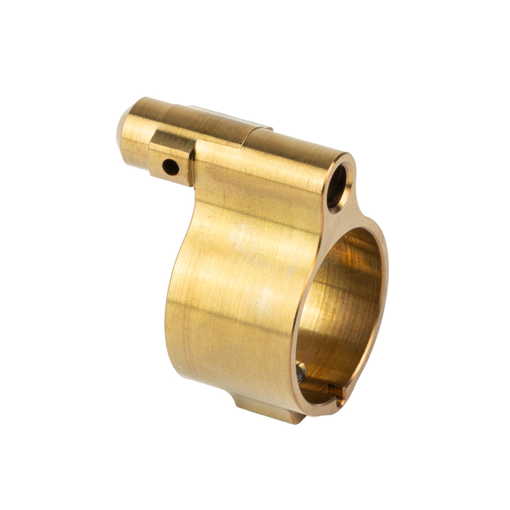 Q Honey Badger Adjustable Gas Block - Stainless Steel, Gold, Part GB-ADJ