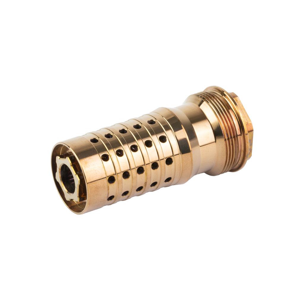 Q Rearend XL Muzzle Brake for 338 Caliber - Model RE-CBLX-M18X1.5