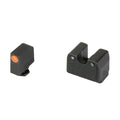 Rival Arms Tritium Night Sights for Glock MOS 17/19 – Green Tritium with Orange Outline Front Sight and Green Rear Sight