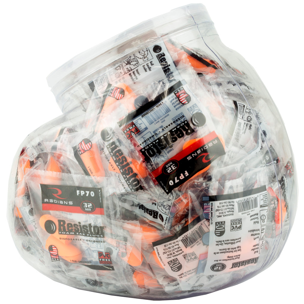 Radians FP8000RD/100 Foam Ear Plugs – NRR 32, Orange, 100 Pack