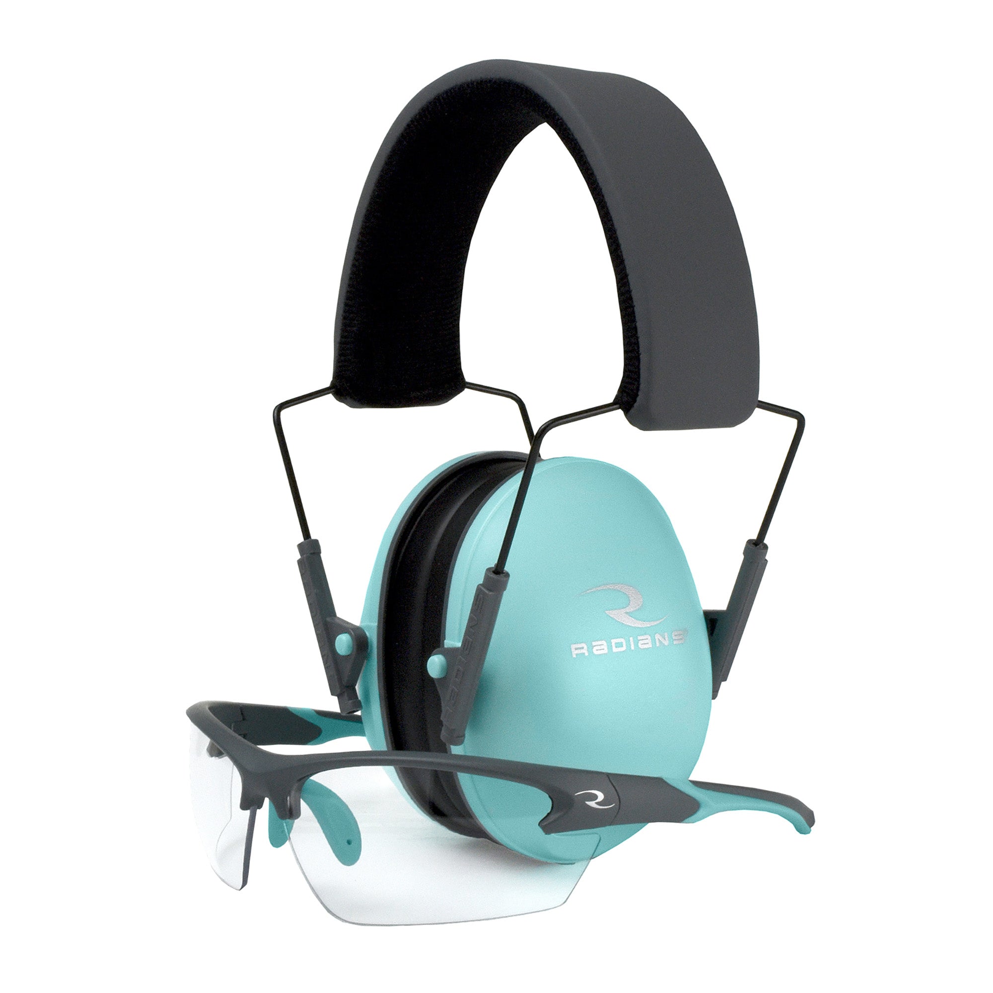 Radians Lowset Ladies Range Combo Earmuff in Aqua, Model LS0820CKCS