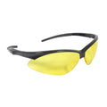 Radians Outback Safety Glasses with Amber Lenses, Black Polycarbonate Frame