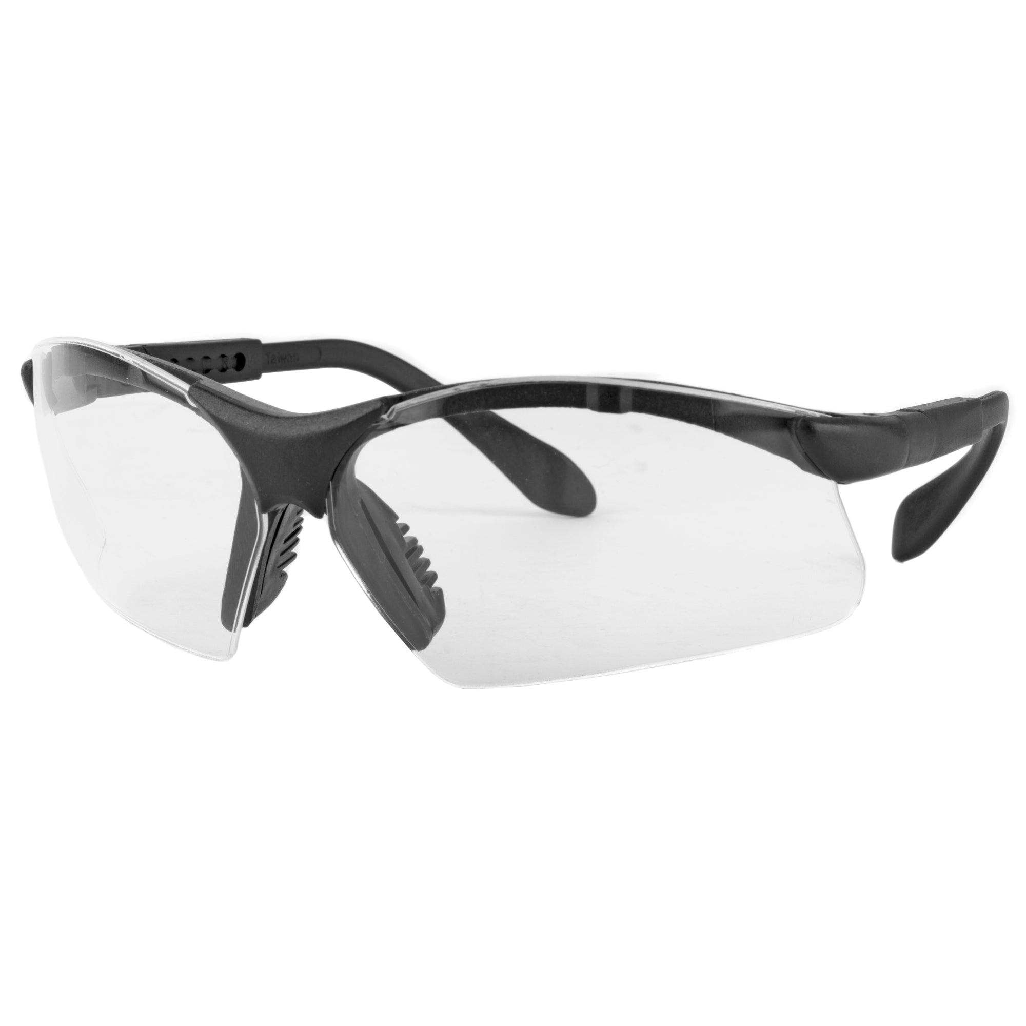Radians Revelation Black Safety Glasses with Clear Polycarbonate Lenses