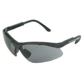 Radians Revelation Black Safety Glasses with Smoke Gray Polycarbonate Lenses