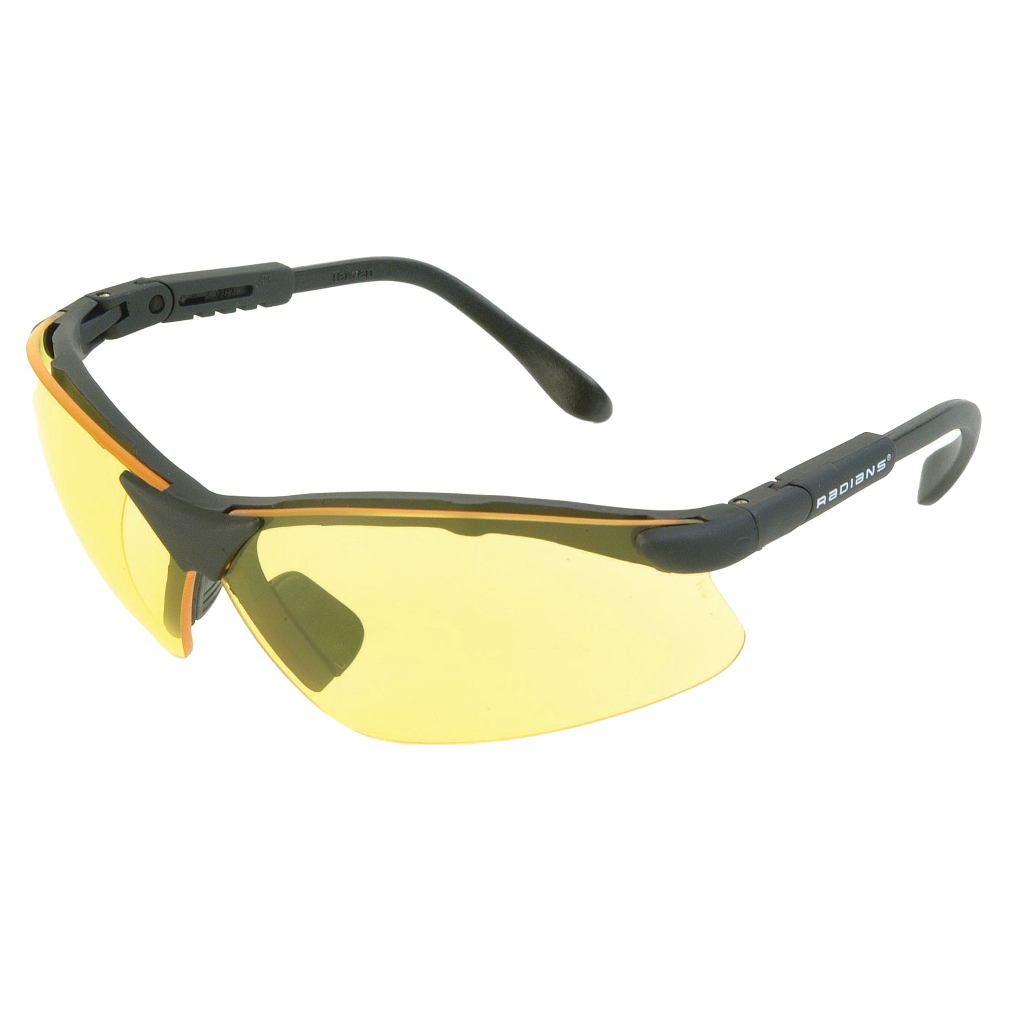 Radians Revelation Black Safety Glasses with Amber Lenses - Model RV0140CS