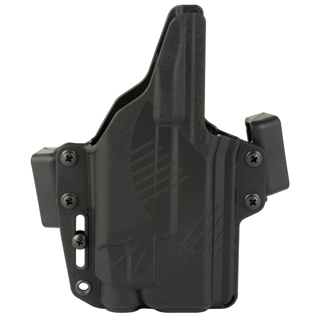 Raven Concealment Systems Perun LC Outside Waistband Holster for Glock 19 with TLR-7 – Ambidextrous Polymer Black