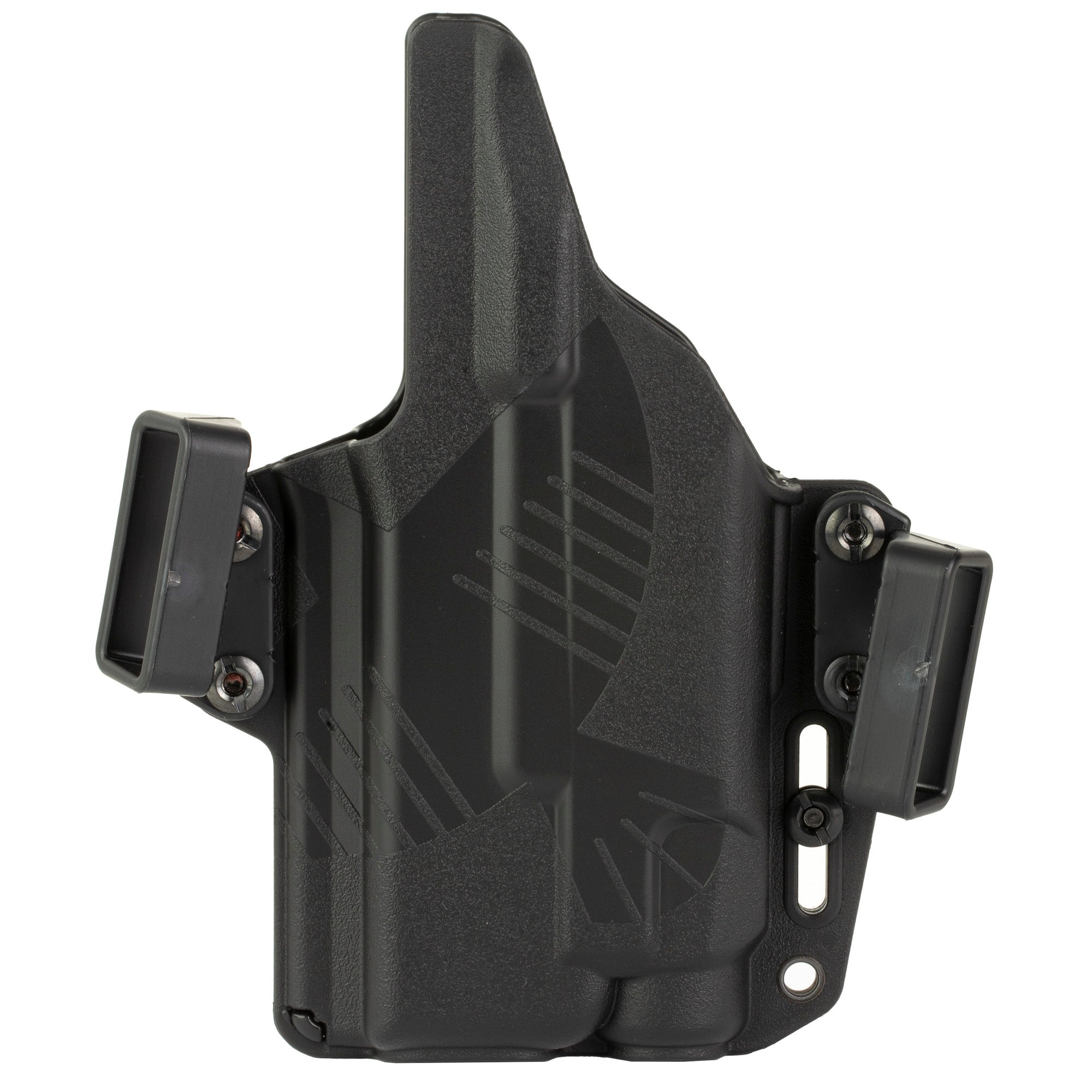 Raven Concealment Systems Perun LC Outside Waistband Holster for Glock 19 with TLR-7 – Ambidextrous Polymer Black