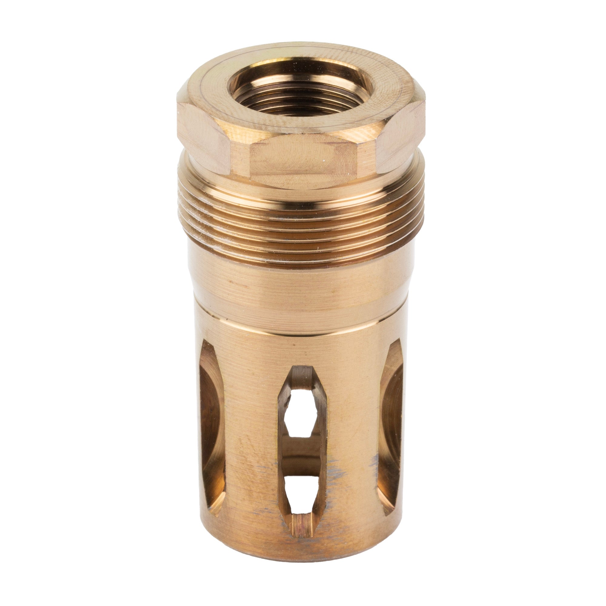 Rearden R2S Flash Hider 1/2-28 Thread Gold Finish