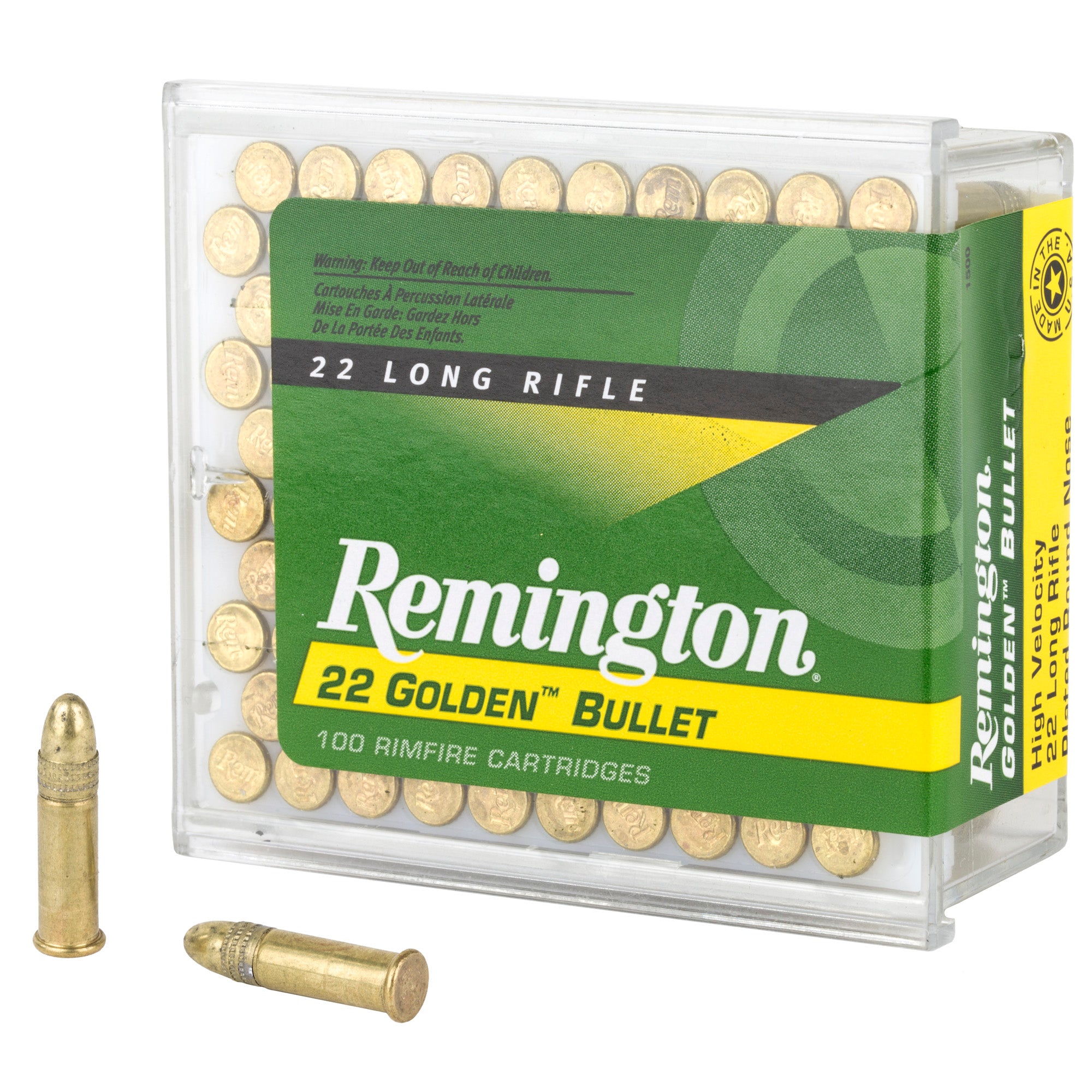 Remington High Velocity .22 LR 40 Grain Round Nose Ammunition – 100 Rounds