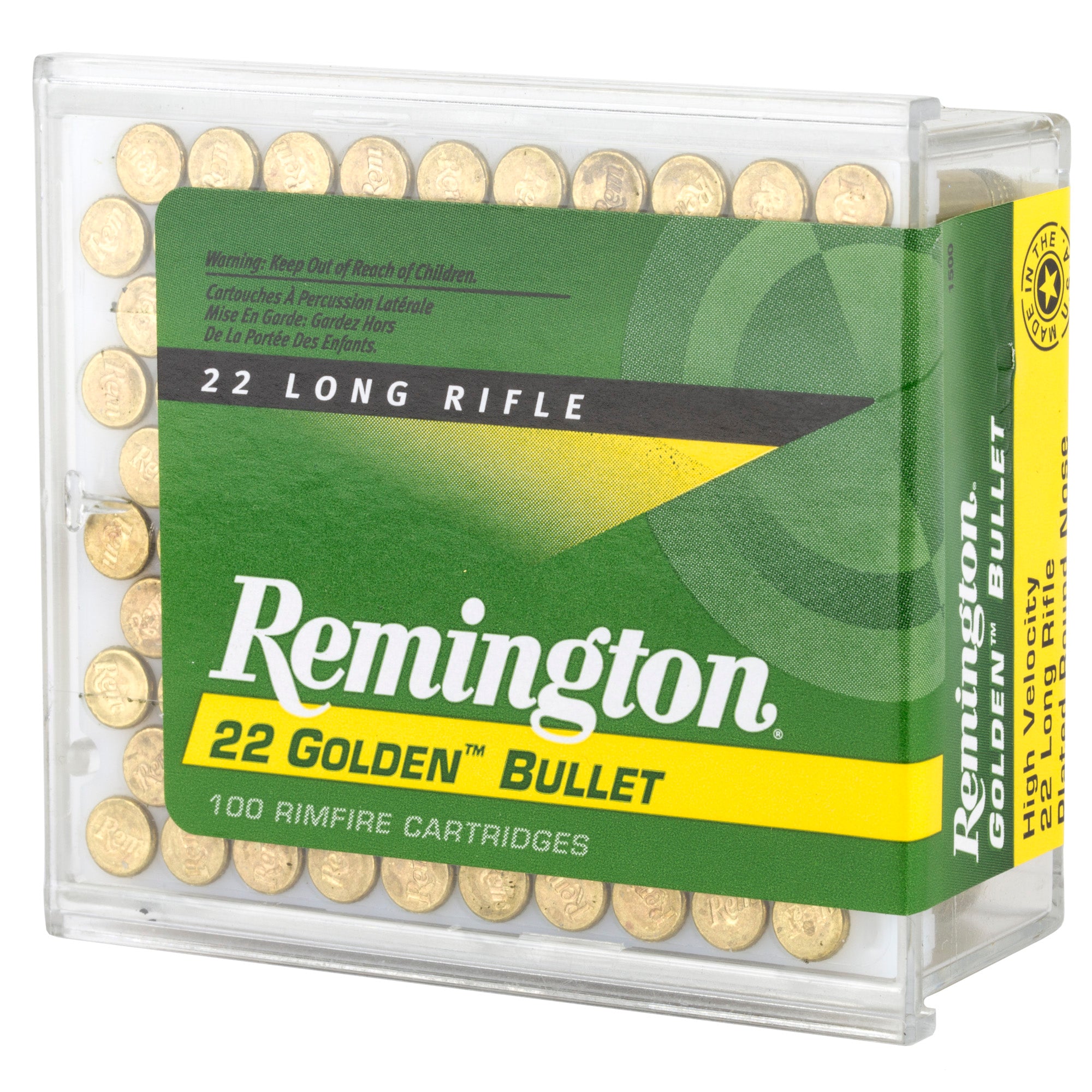Remington High Velocity .22 LR 40 Grain Round Nose Ammunition – 100 Rounds