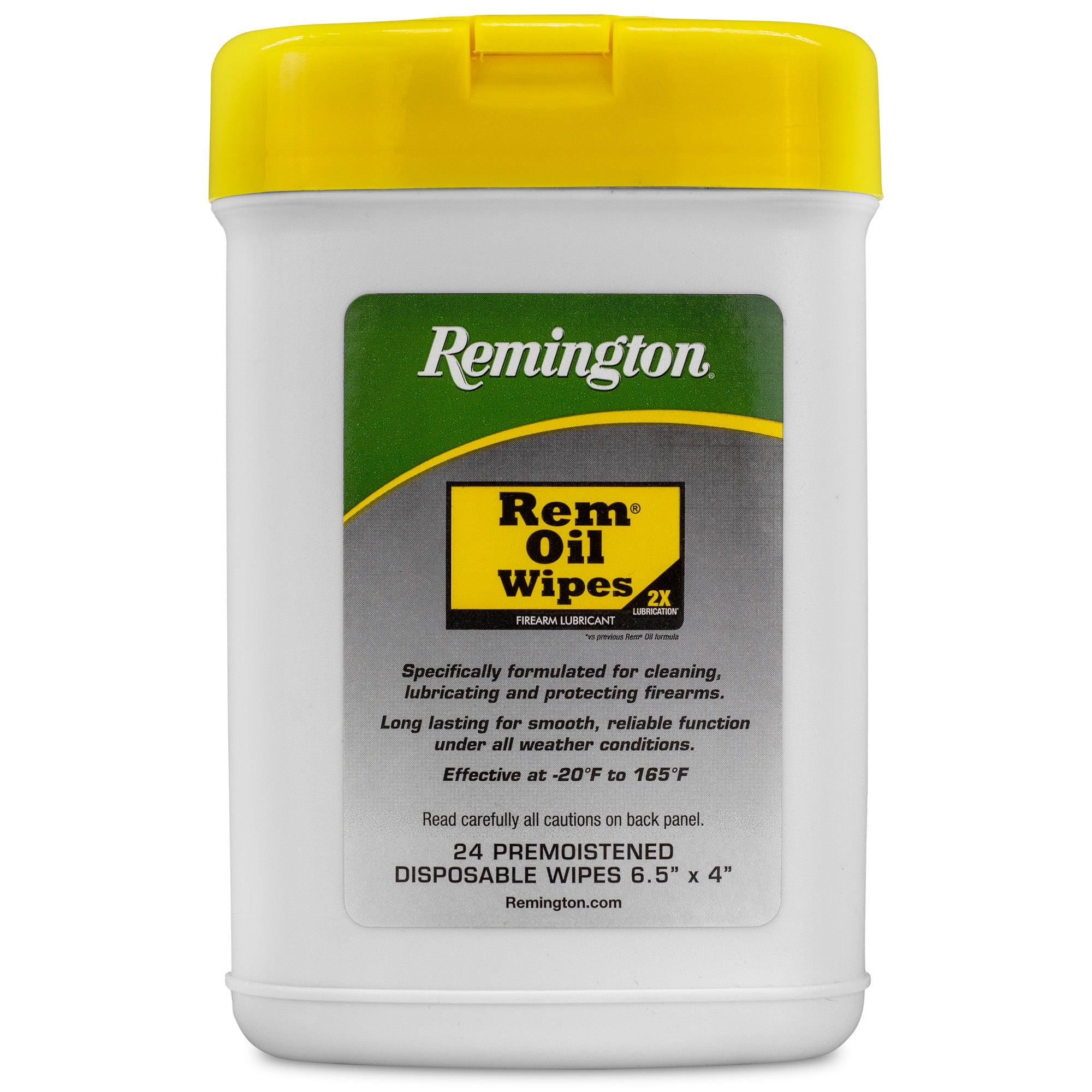 Remington Rem-Oil Wipes – 24 Pack, 7 x 8 inches, Versatile Firearm Maintenance Solution
