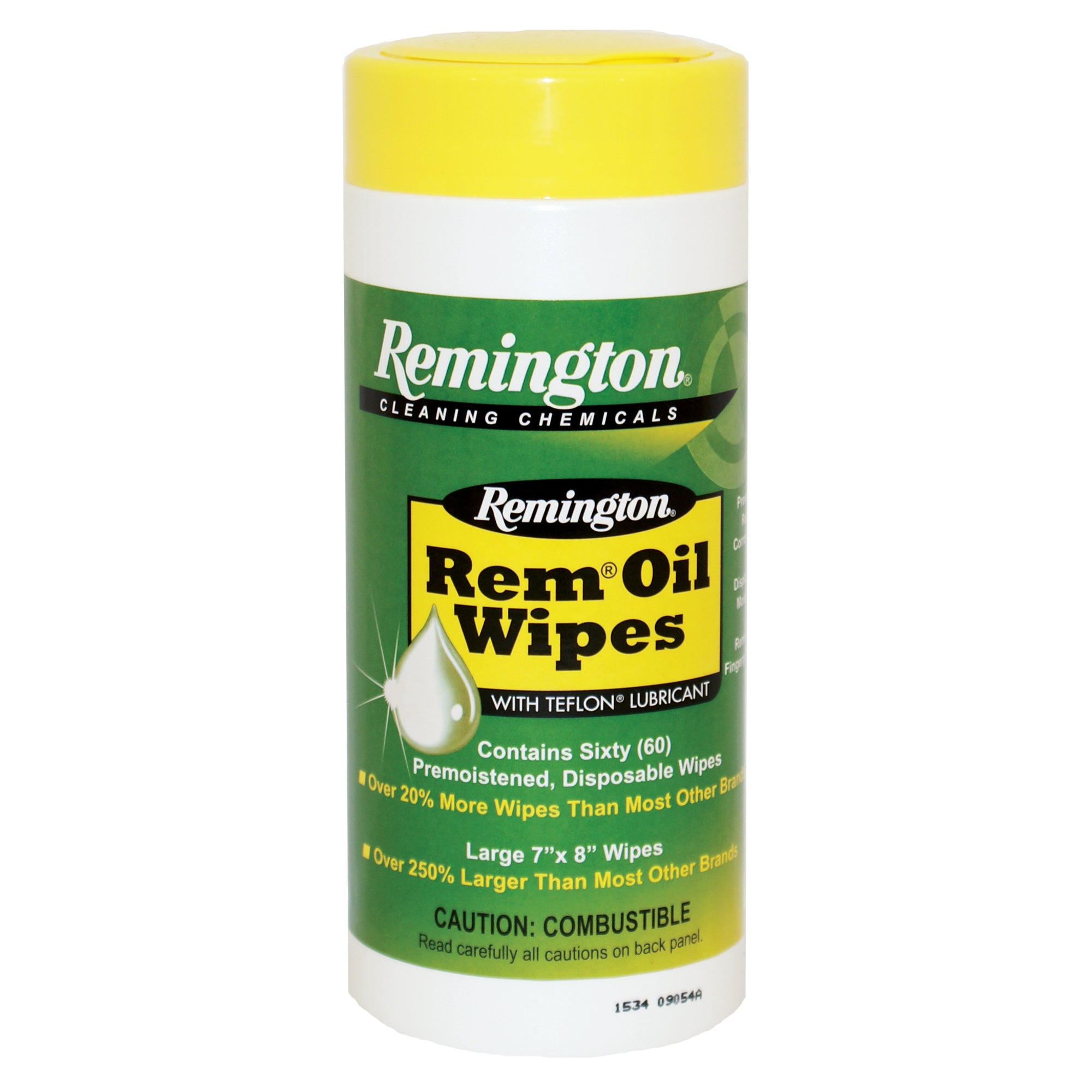 Remington REM-OIL Pop-Up Wipes – 60 Pack, 7 x 8 inches