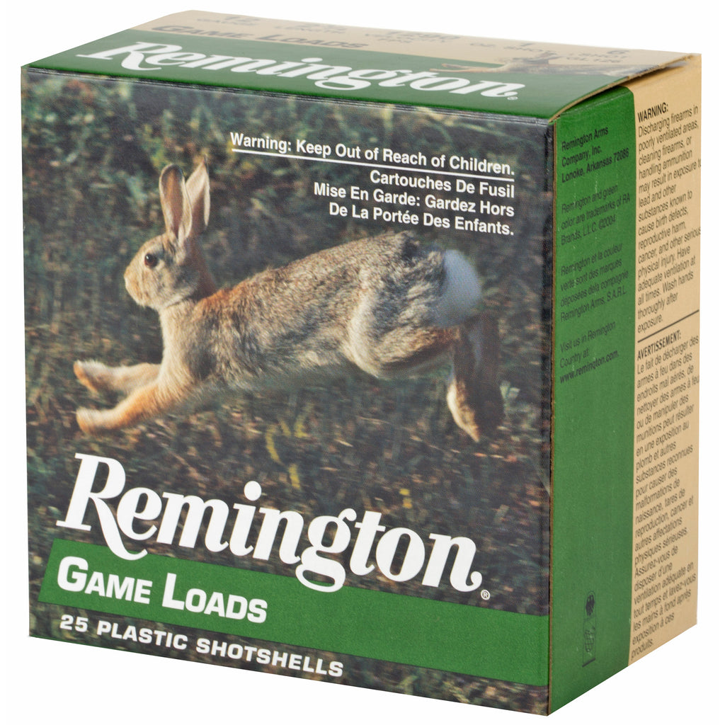 Remington Game Load 12 Gauge Shotshells – 1 oz #6 Shot, 3 1/4 Dram, 25 Rounds per Box