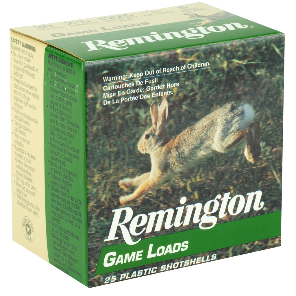 Remington Game Load 20 Gauge Shotshell – 2 3/4 inch, 7/8 oz #6 Shot, Pack of 25