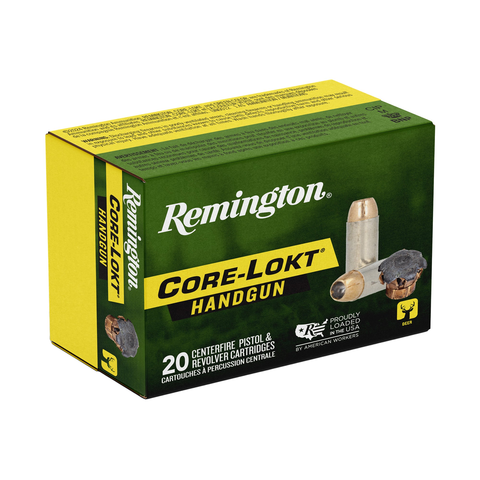 Remington Core-Lokt Handgun Ammo for 45 Colt - 237 Grain Hollow Point, 20 Rounds per Box