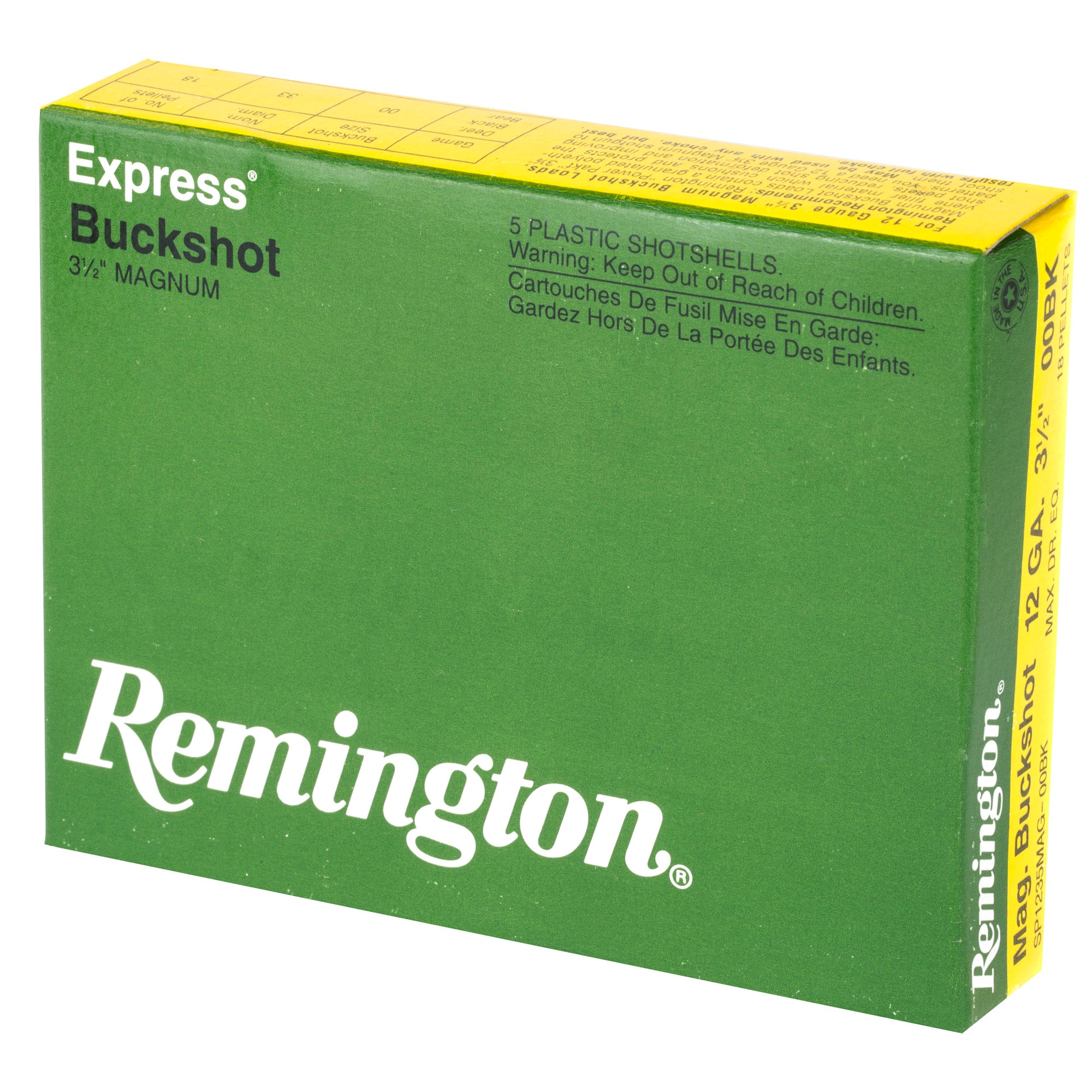Remington Express Mag 12 Gauge 3.5-Inch 00 Buckshot Ammunition (5 Rounds per Box)
