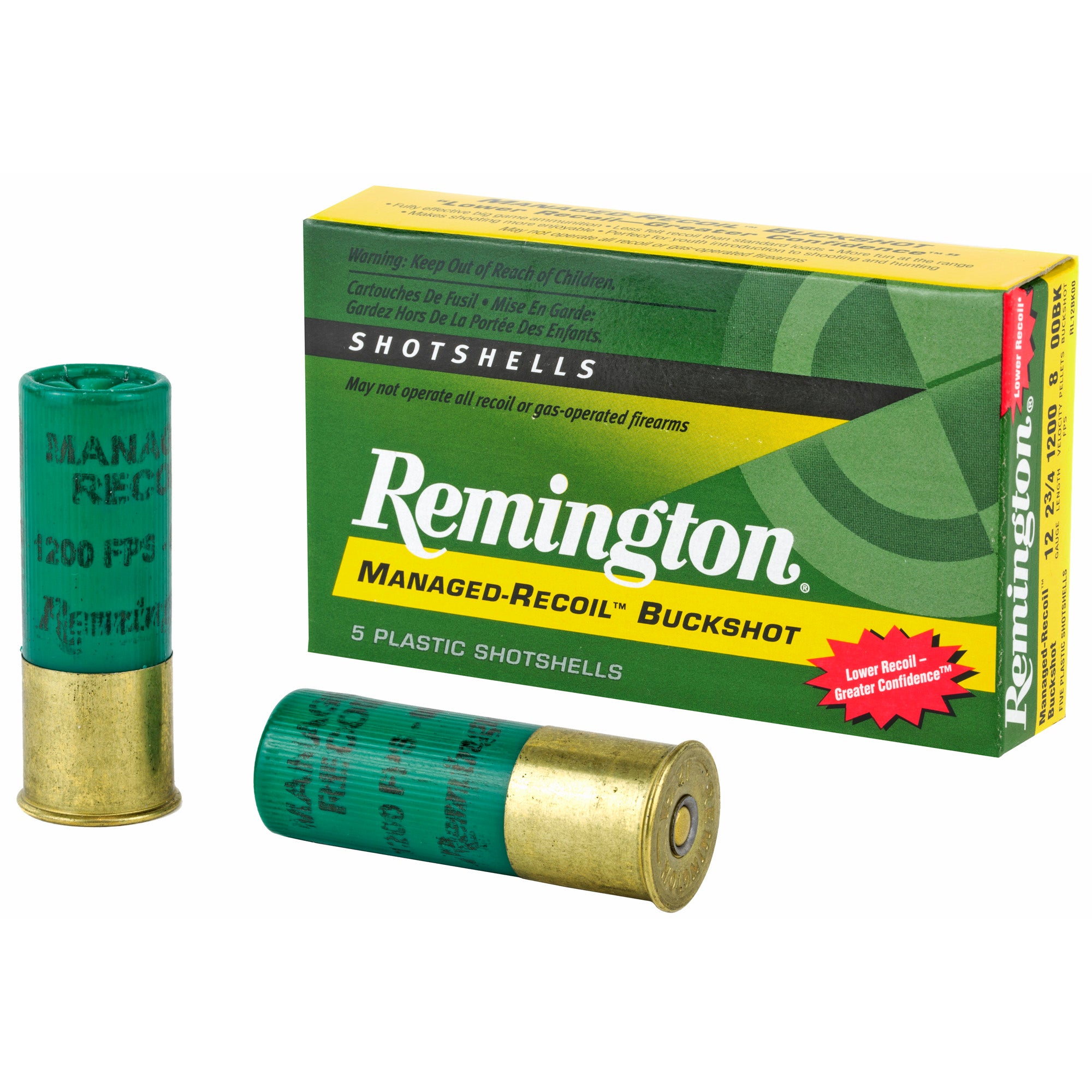 Remington Express Managed-Recoil 12 Gauge 00 Buckshot - 5 Rounds per Box