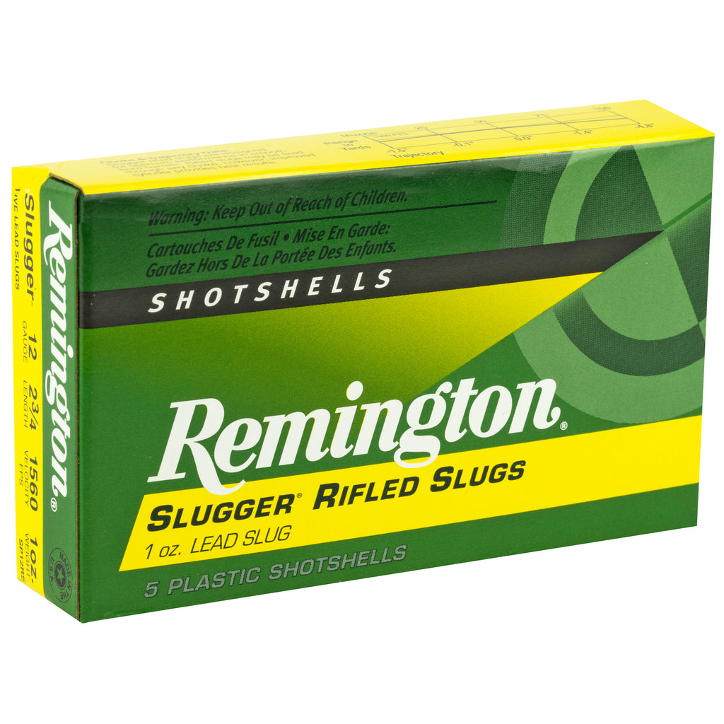 Remington Slugger 12 Gauge Rifled Slug – 1 oz, 2.75 inch, 5-round box
