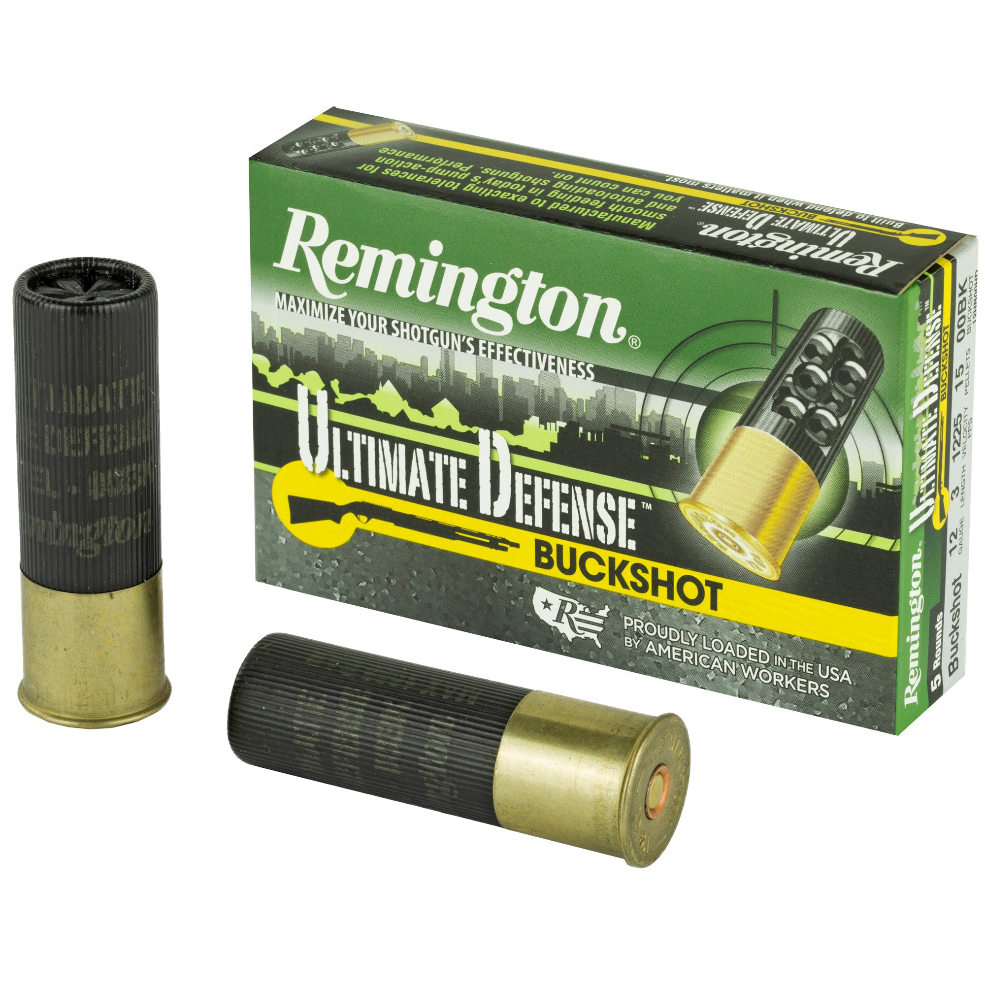 Remington Ultimate Defense 12 Gauge 00 Buckshot Shotshells – High-Performance Defensive Ammo