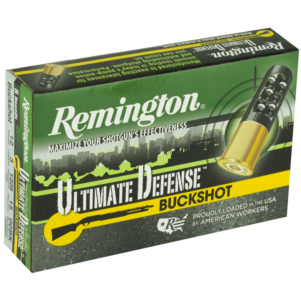 Remington Ultimate Defense 12 Gauge 00 Buckshot Shotshells – High-Performance Defensive Ammo