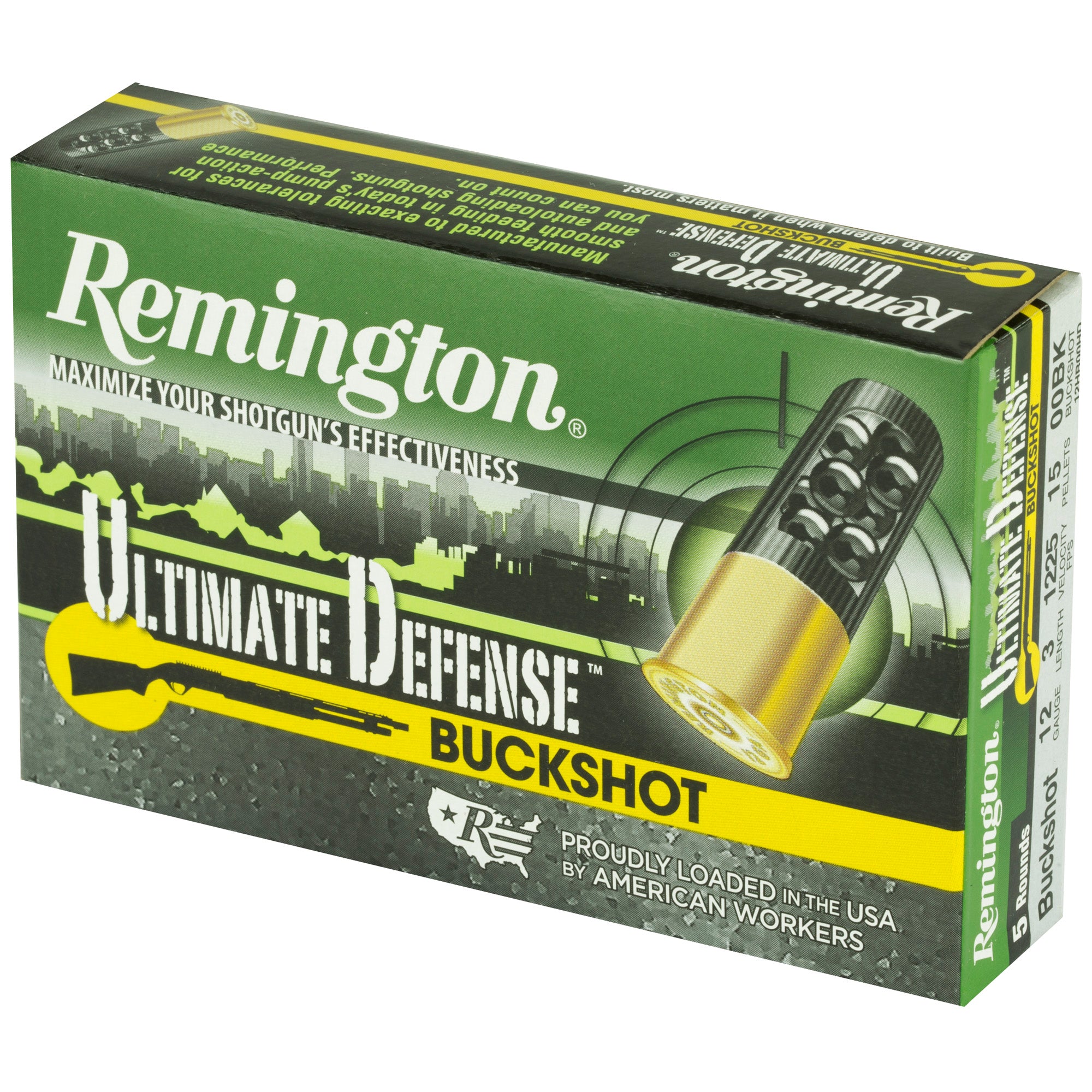 Remington Ultimate Defense 12 Gauge 00 Buckshot Shotshells – High-Performance Defensive Ammo