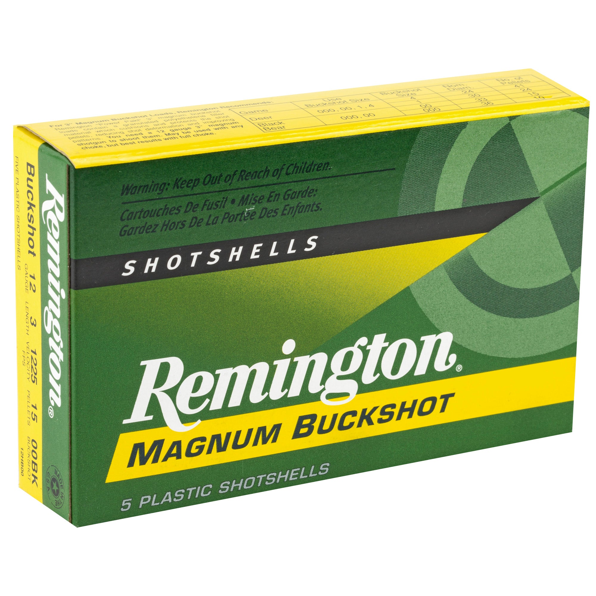Remington Express Mag 12 Gauge 00 Buckshot - 5 Rounds per Box