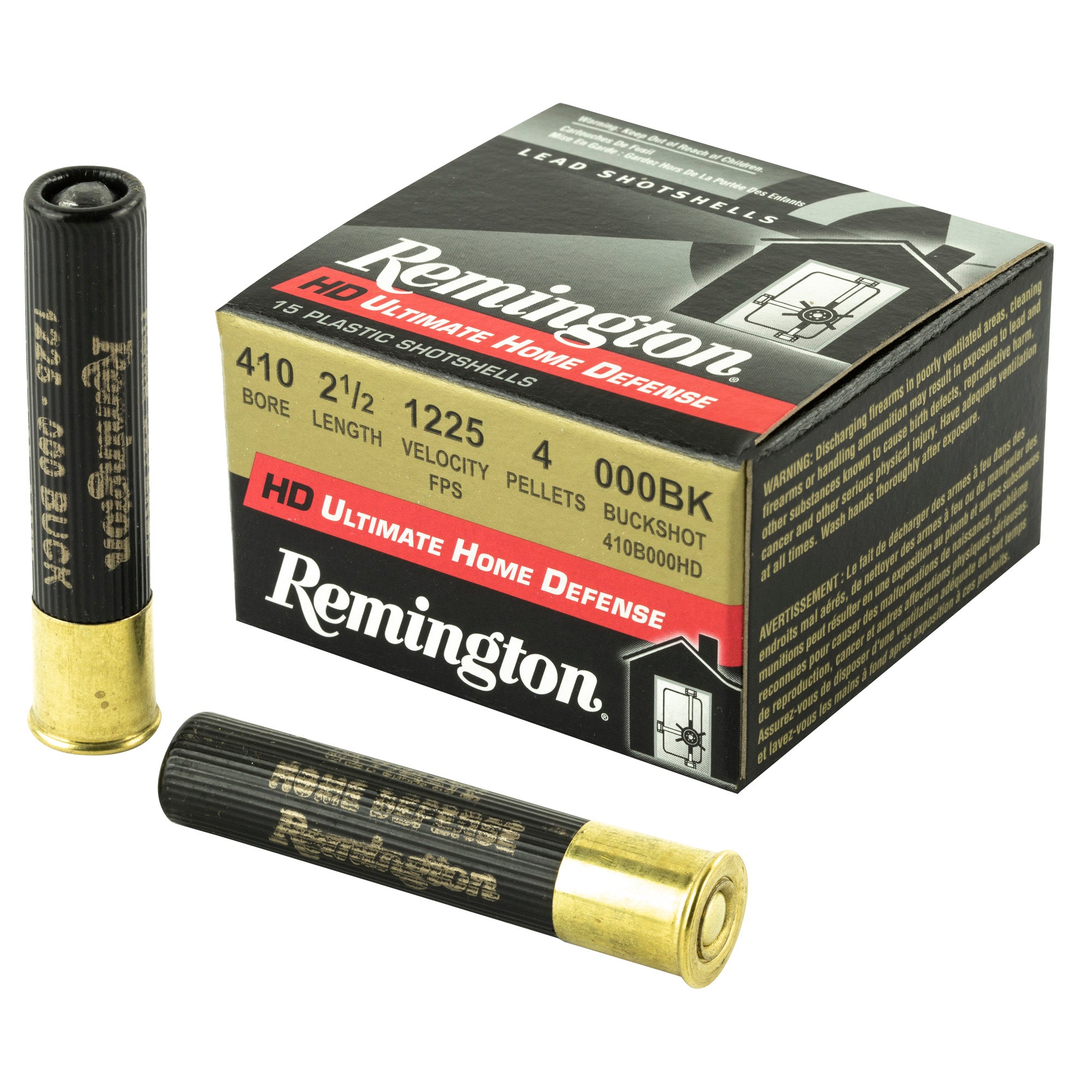 Remington Ultimate Home Defense 410 Bore 2.5-Inch 000 Buckshot, 15 Rounds per Box