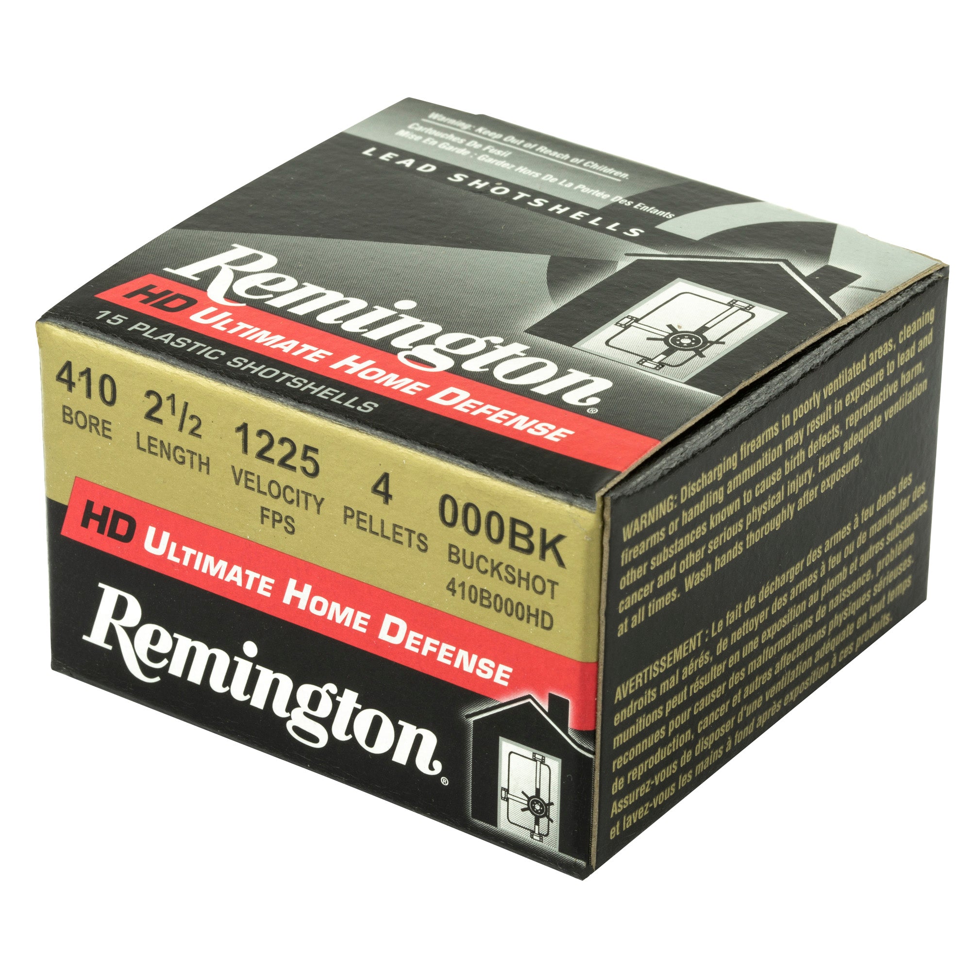 Remington Ultimate Home Defense 410 Bore 2.5-Inch 000 Buckshot, 15 Rounds per Box