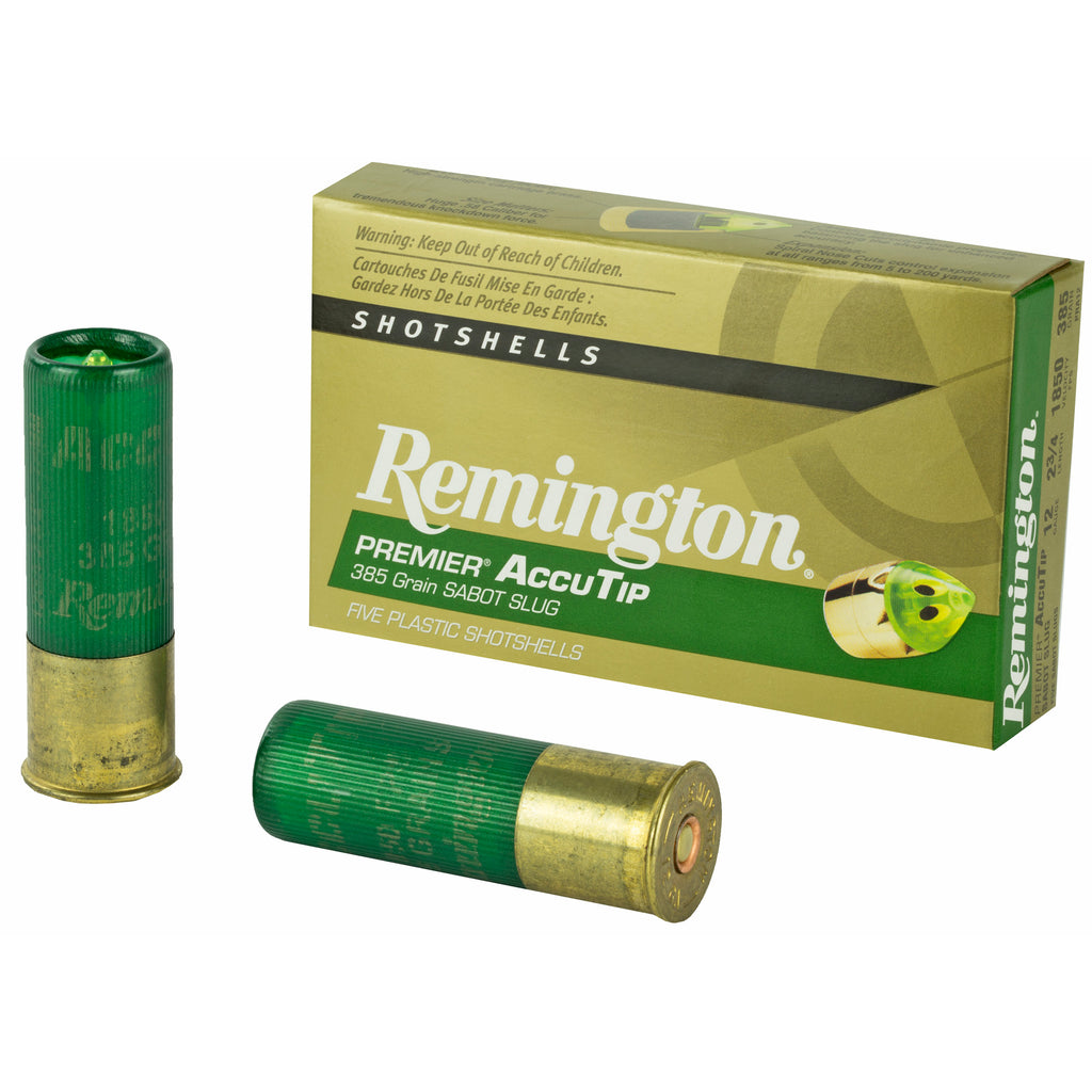 Remington AccuTip Sabot Slug 12 Gauge 2.75 inch, 385 Grain – Precision Hunting Ammunition