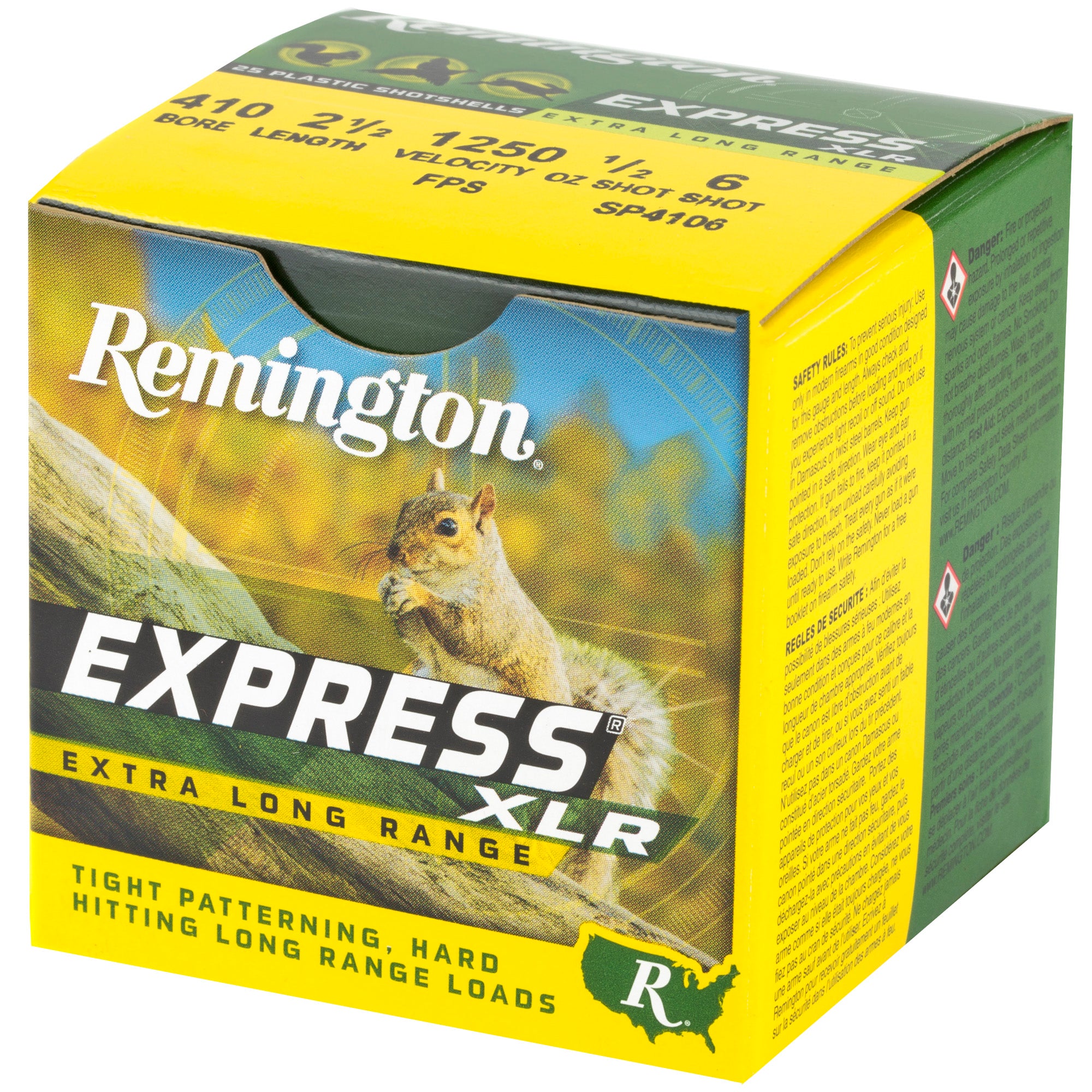 Remington Express Long Range 410 Bore Shotshells – 1/2 oz #6 Lead, 25 Rounds per Box