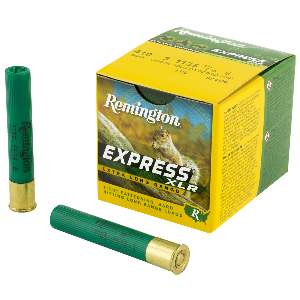 Remington Express Long Range 410 Bore Shotshells - 11/16 oz #6 Lead, 25/Box