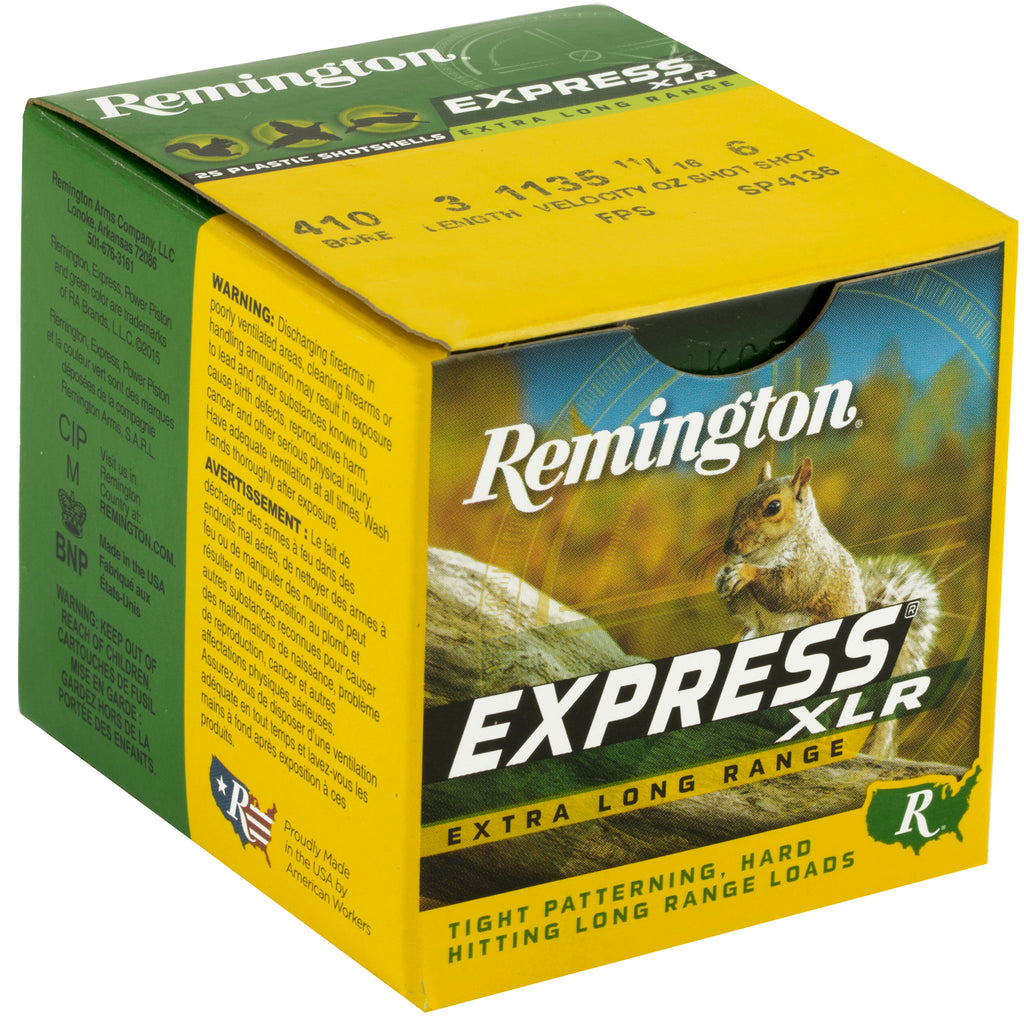 Remington Express Long Range 410 Bore Shotshells - 11/16 oz #6 Lead, 25/Box