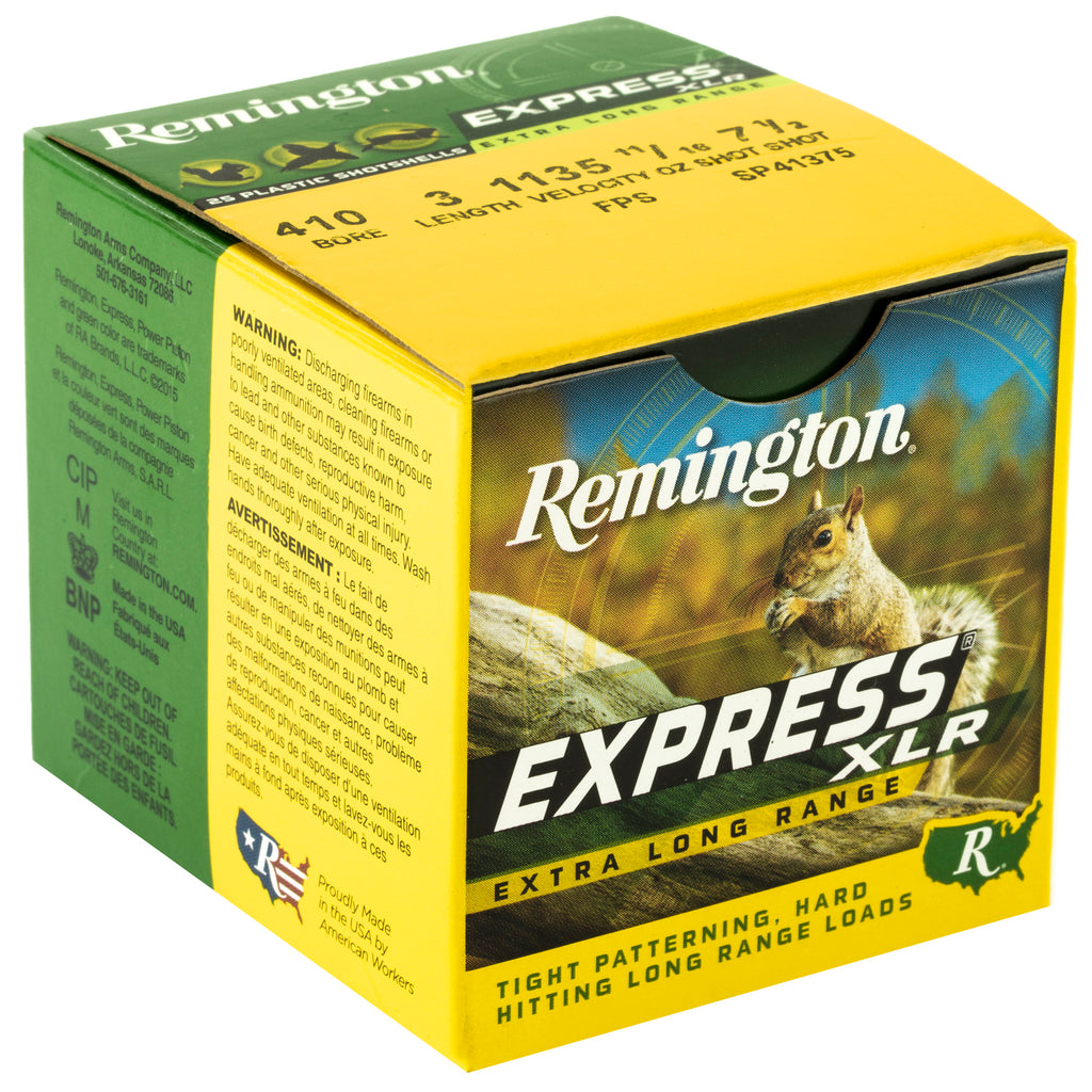 Remington Express Long Range 410 Bore 3 Lead Shot - 11/16 oz, #7.5, Pack of 25