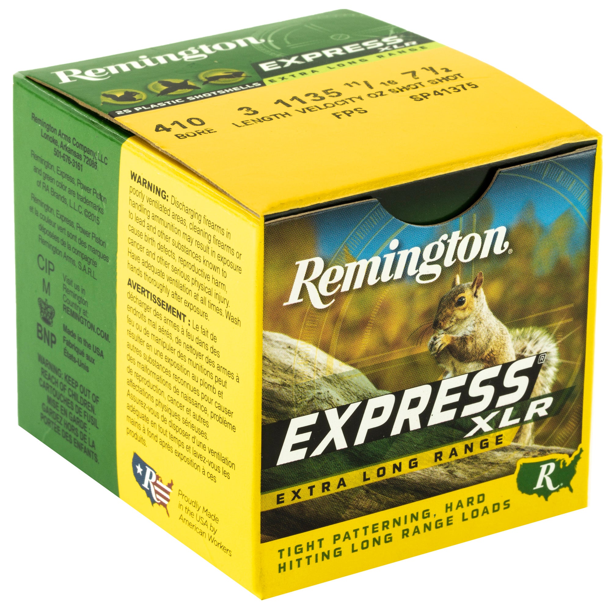 Remington Express Long Range 410 Bore 3 Lead Shot - 11/16 oz, #7.5, Pack of 25