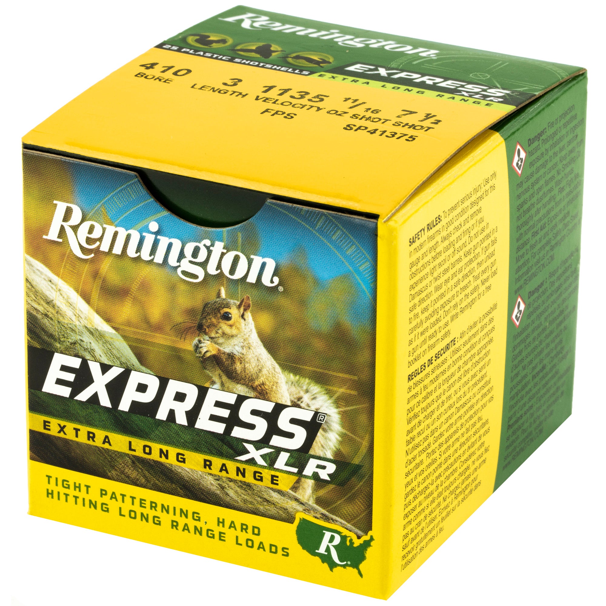 Remington Express Long Range 410 Bore 3 Lead Shot - 11/16 oz, #7.5, Pack of 25