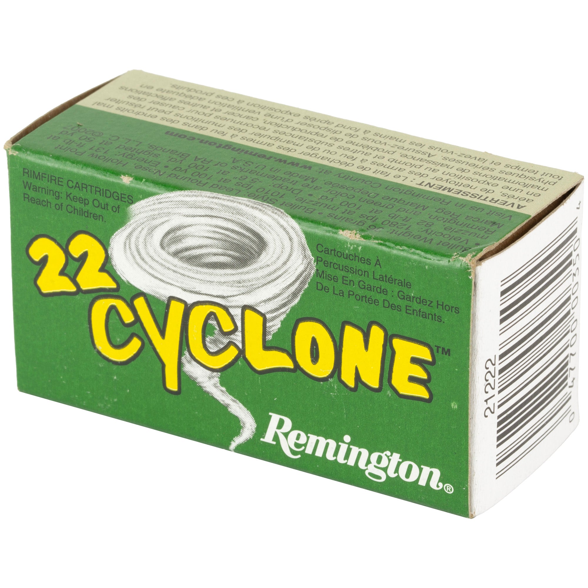 Remington Cyclone .22 LR 36-Grain Hollow Point Ammunition, 50 Rounds per Box