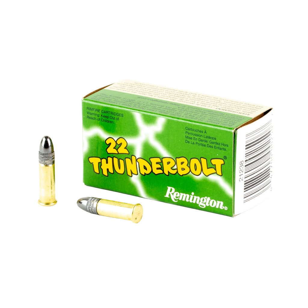 Remington Thunderbolt .22 Long Rifle 40-Grain Lead Round Nose Ammunition, 50 rounds per box