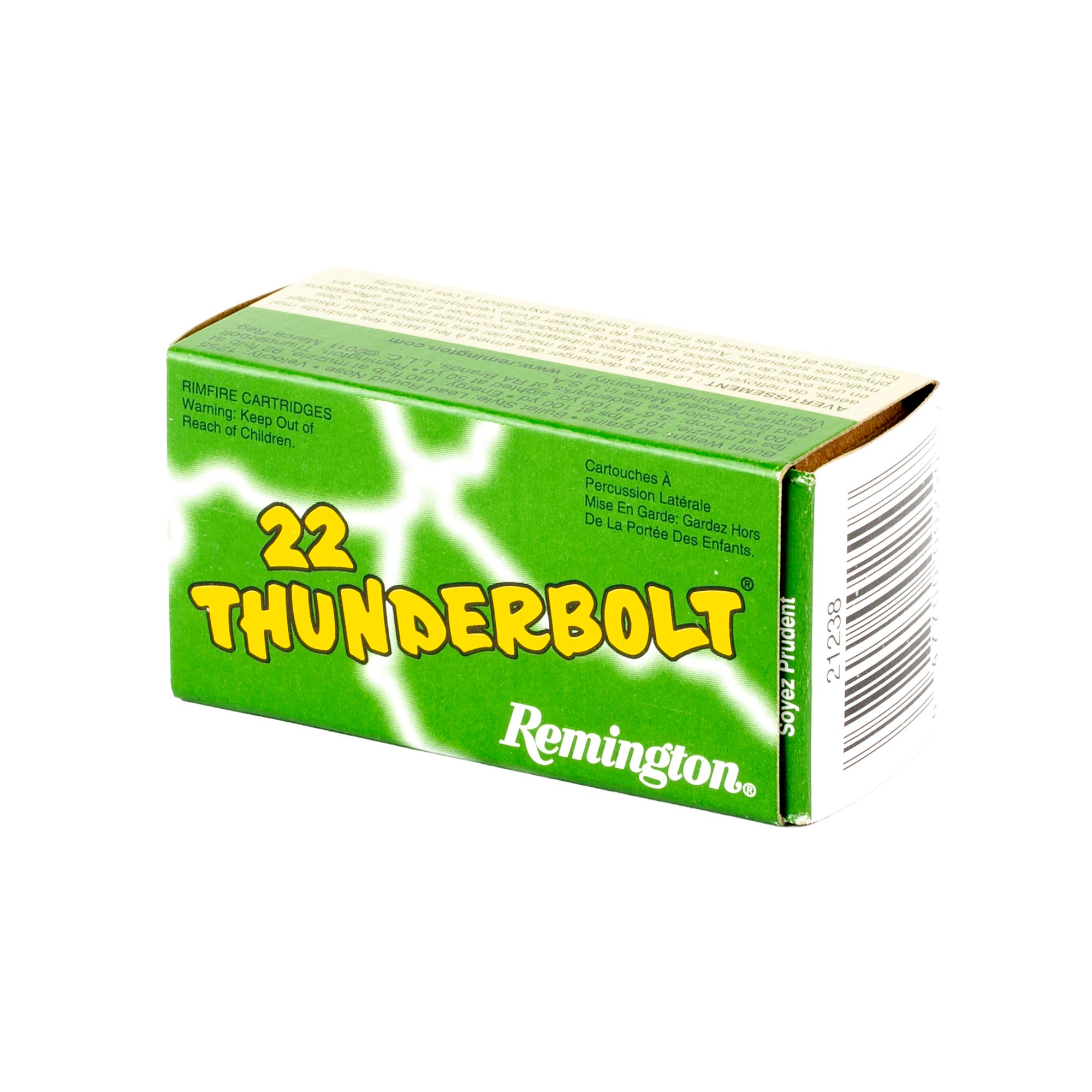 Remington Thunderbolt .22 Long Rifle 40-Grain Lead Round Nose Ammunition, 50 rounds per box