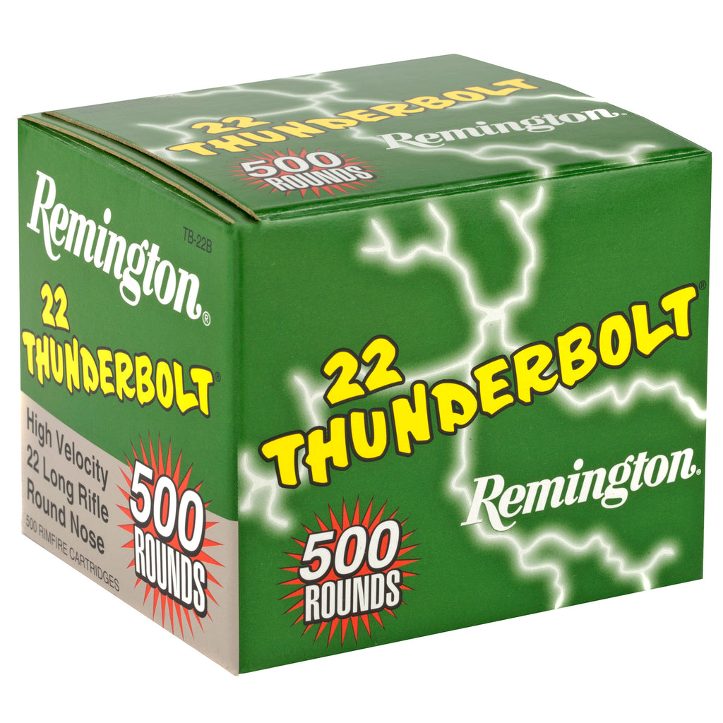 Remington Thunderbolt .22 LR 40-Grain Round Nose Ammunition – 500 Rounds per Box