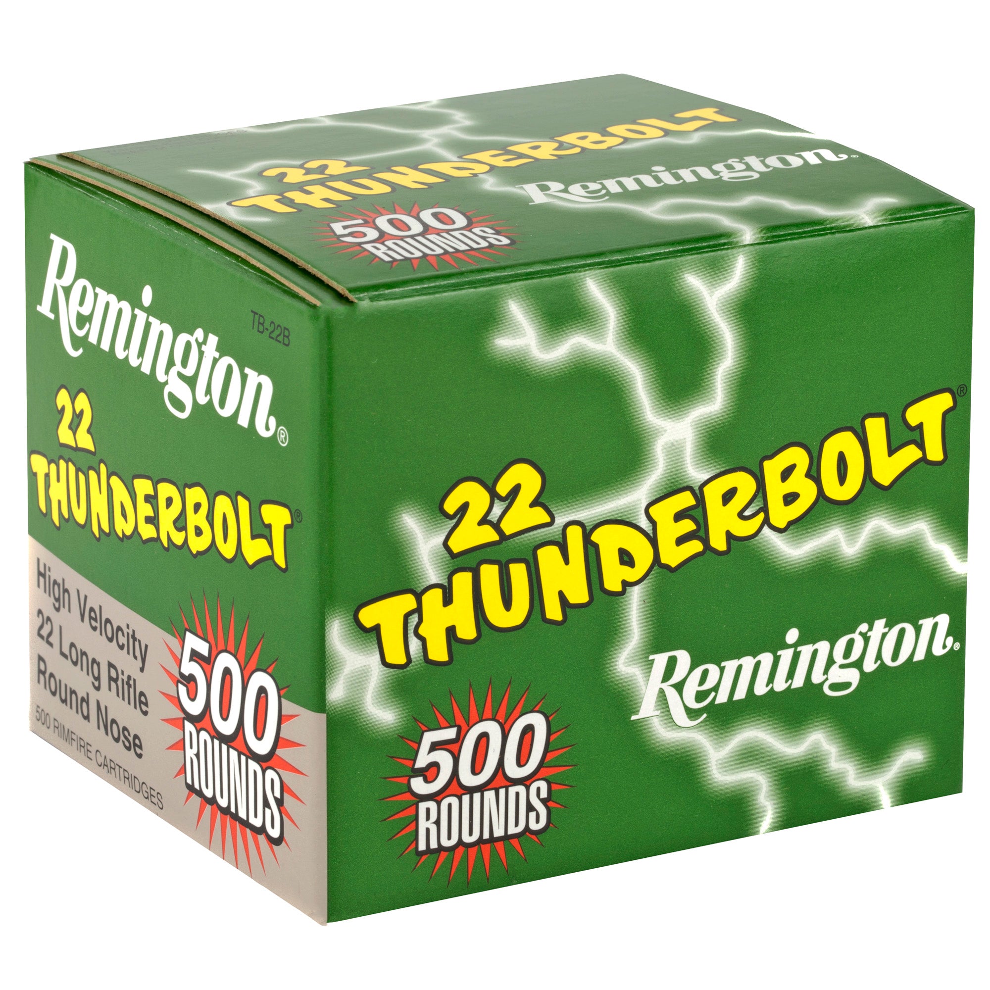 Remington Thunderbolt .22 LR 40-Grain Round Nose Ammunition – 500 Rounds per Box