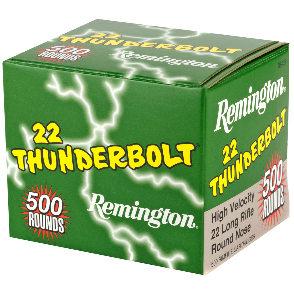 Remington Thunderbolt .22 LR 40-Grain Round Nose Ammunition – 500 Rounds per Box